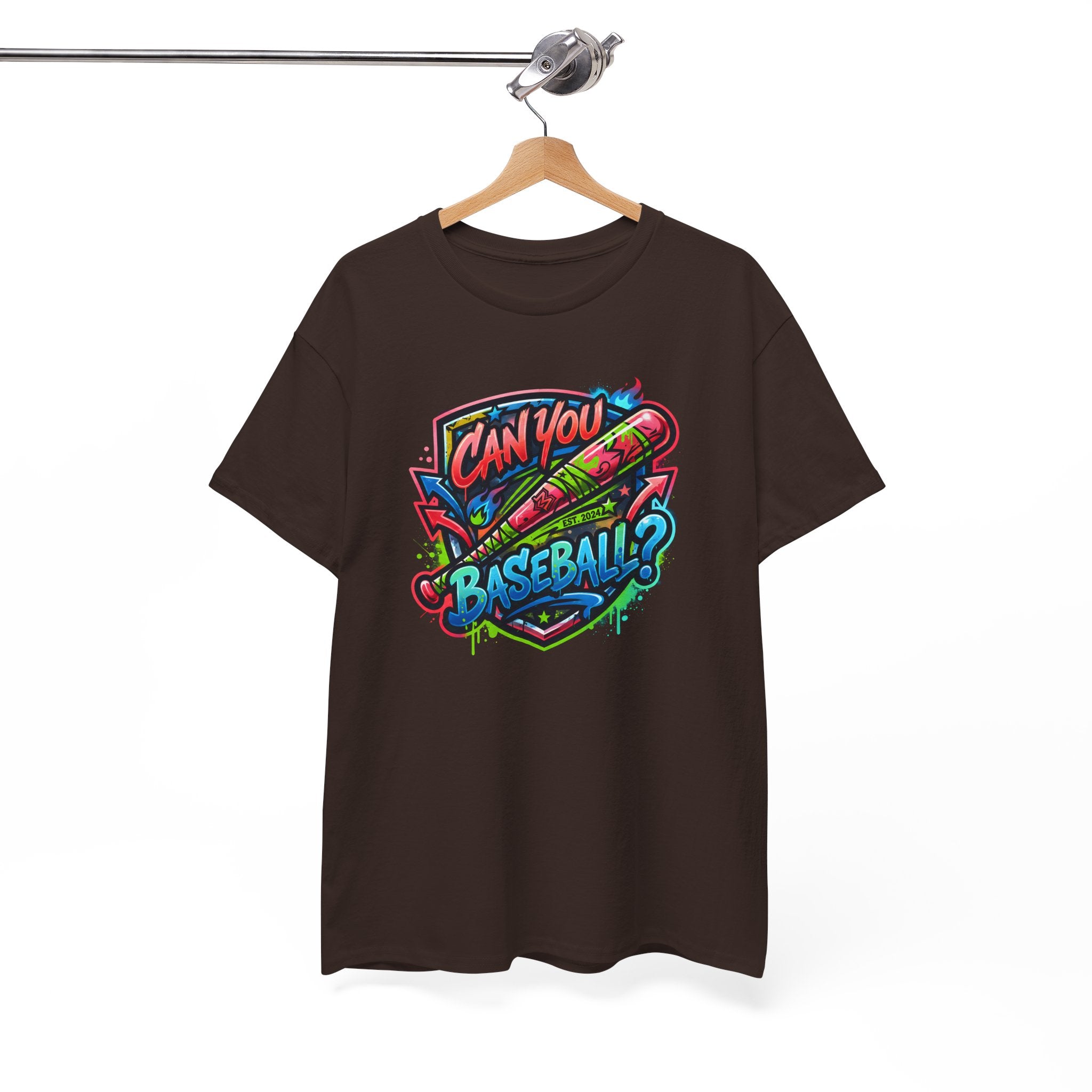 Can You Baseball? T-Shirt — Colorful Retro Baseball Graphic Tee