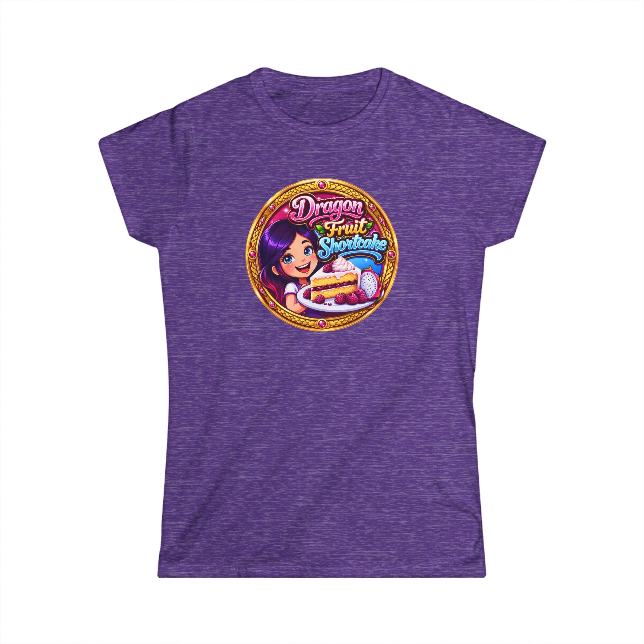 "Dragon Fruit Shortcake" Women's Tee — Cute Kawaii Dessert Graphic Shirt
