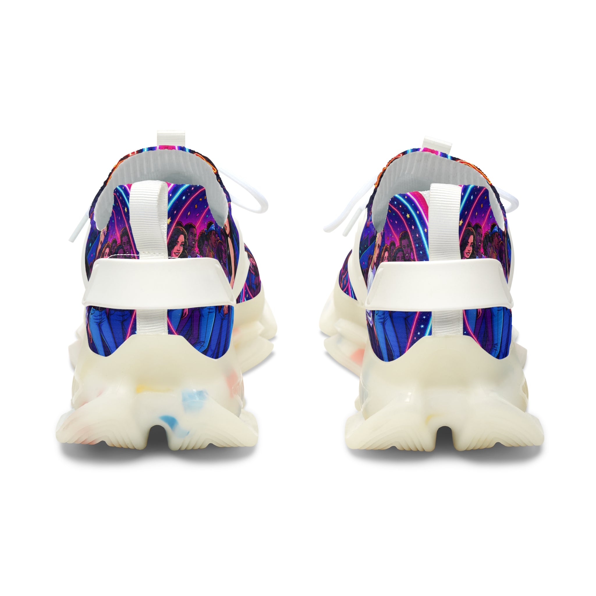 Women's Mesh Sneakers — Neon Retro Graphic "Better Off Dead" Street Style