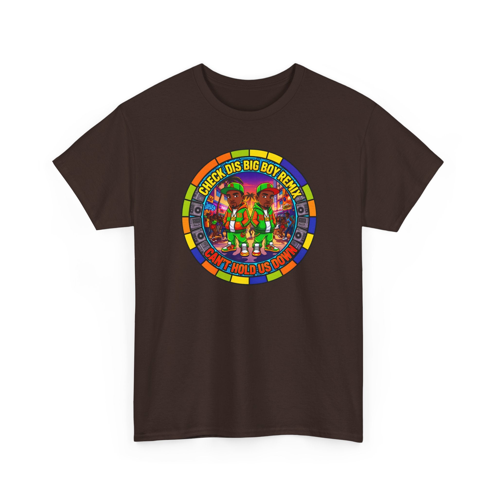 T-Shirt — "Check Dis Big Boy Remix" Colorful Cartoon Grap6hic Tee