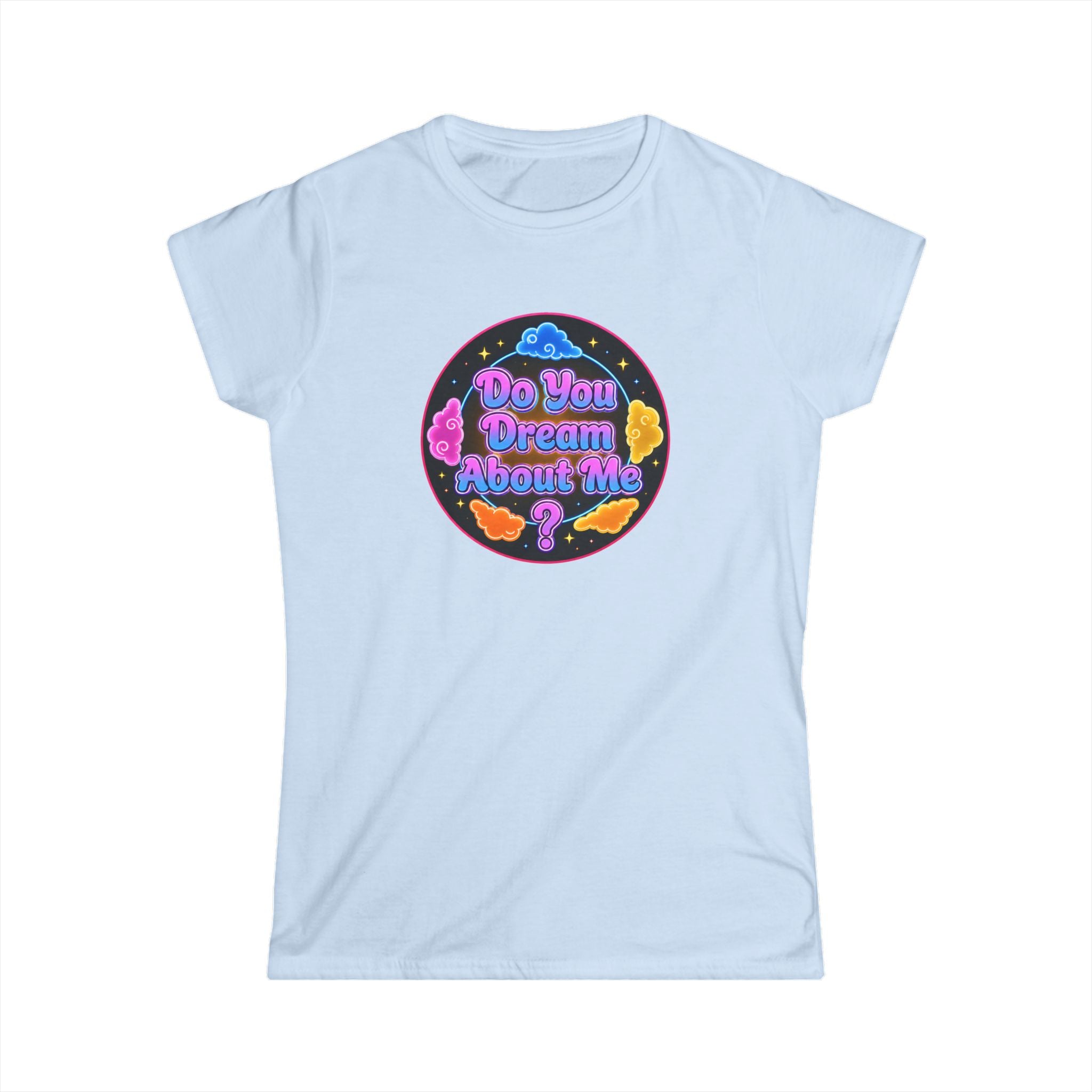 "Do You Dream About Me?" Women's Tee — Retro Neon Butterfly Graphic