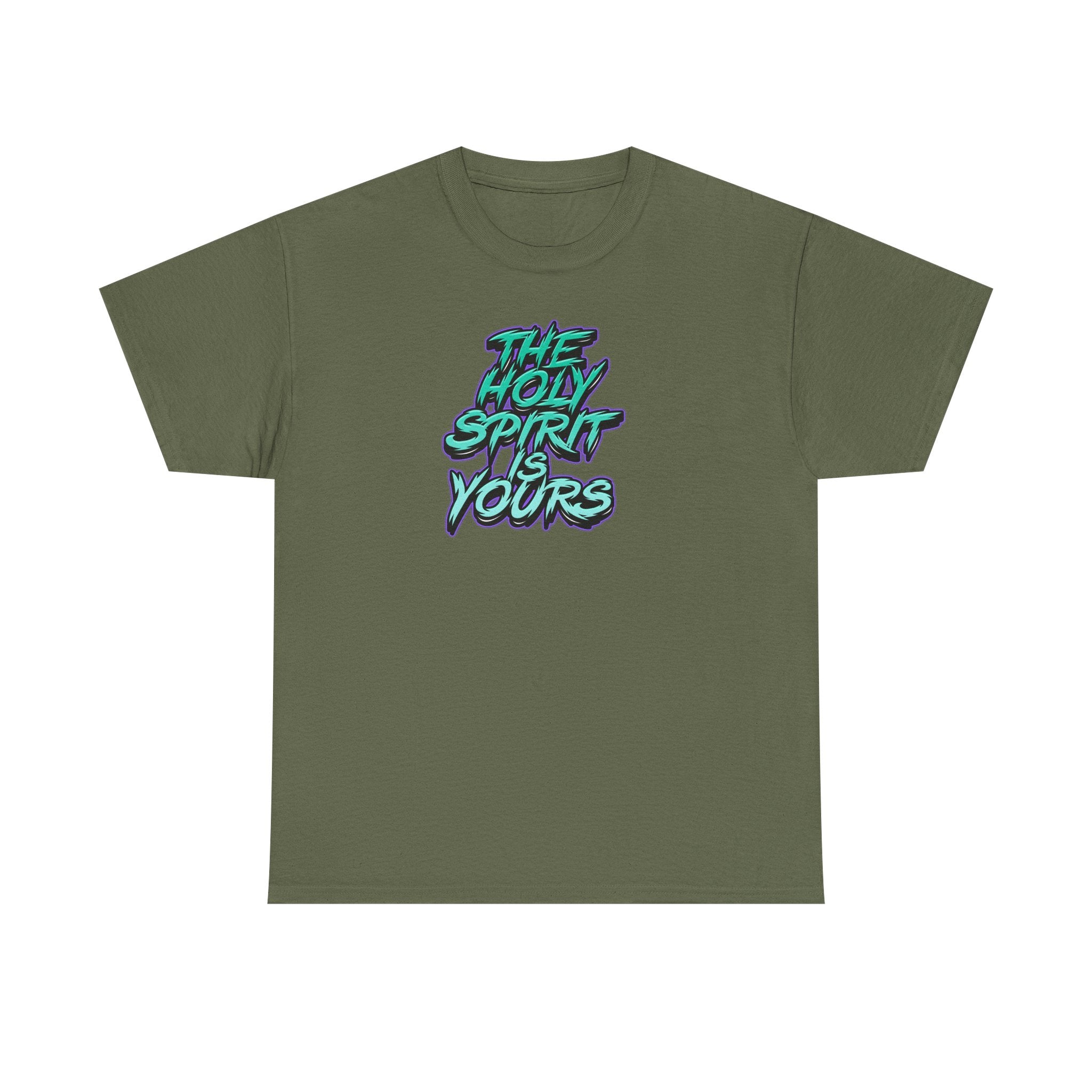 T-Shirt — "The Holy Spirit Yours" Retro Script Faith Tee