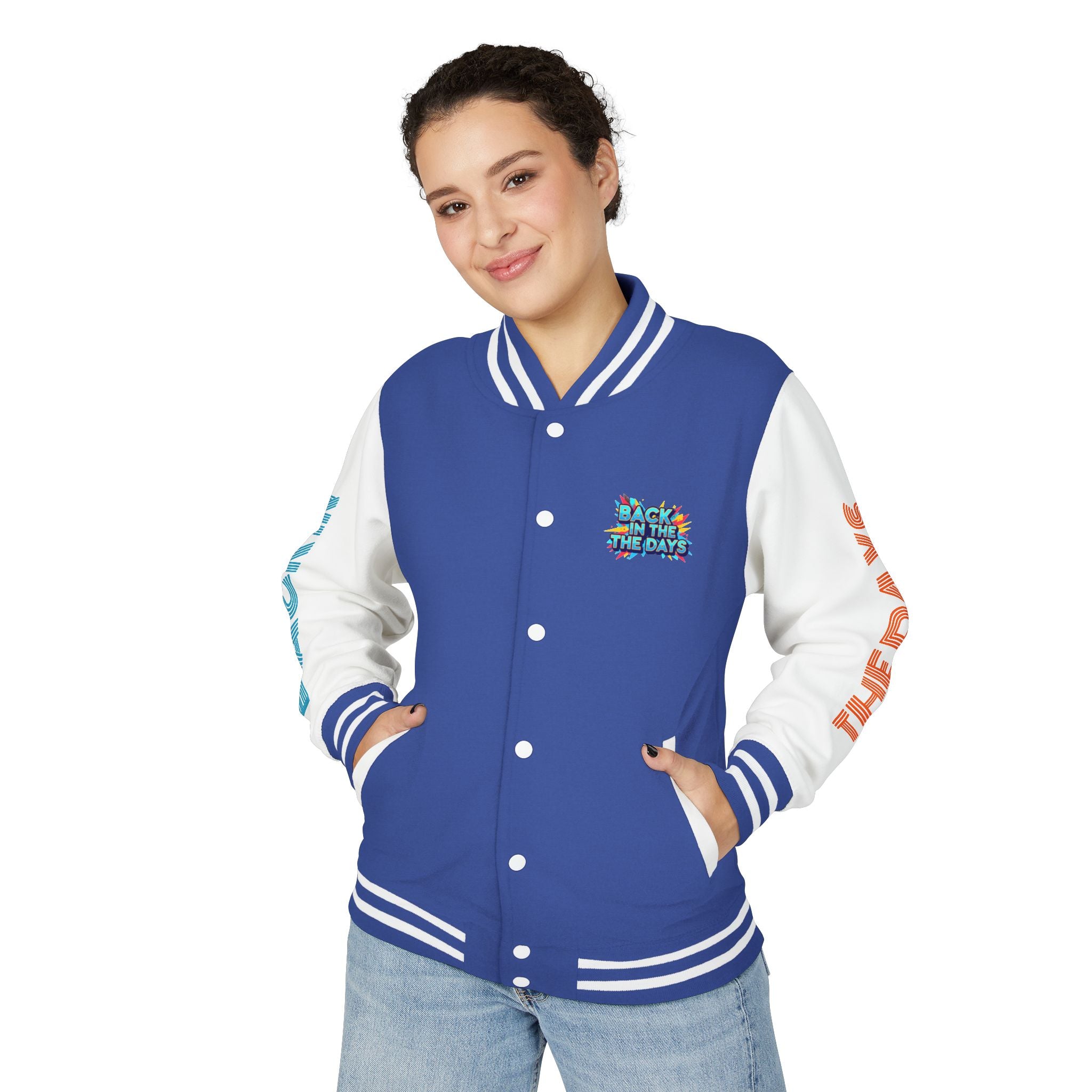 Letterman Jacket — "Back in the Days" Retro Graphic Bomber