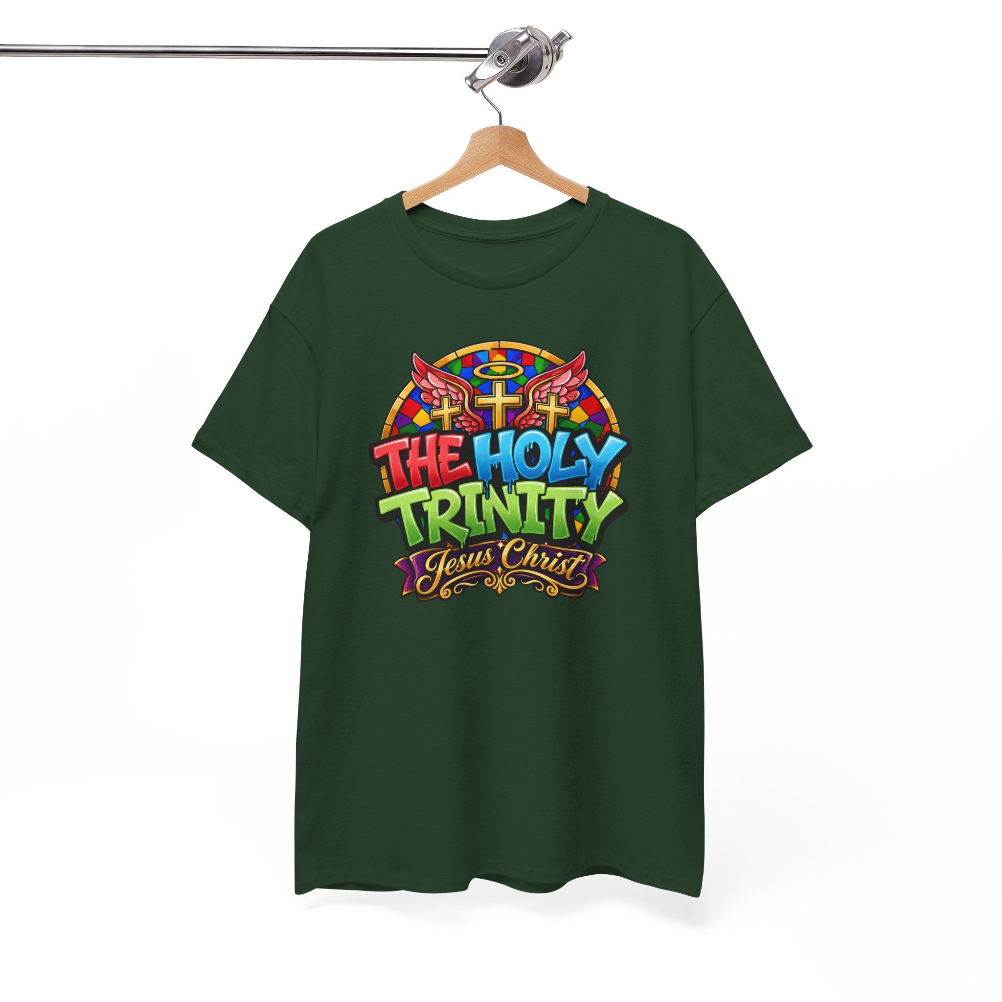 Holy Trinity Graphic Tee — 'The Holy Trinity Jesus Christ' Colorful Faith T-Shirt