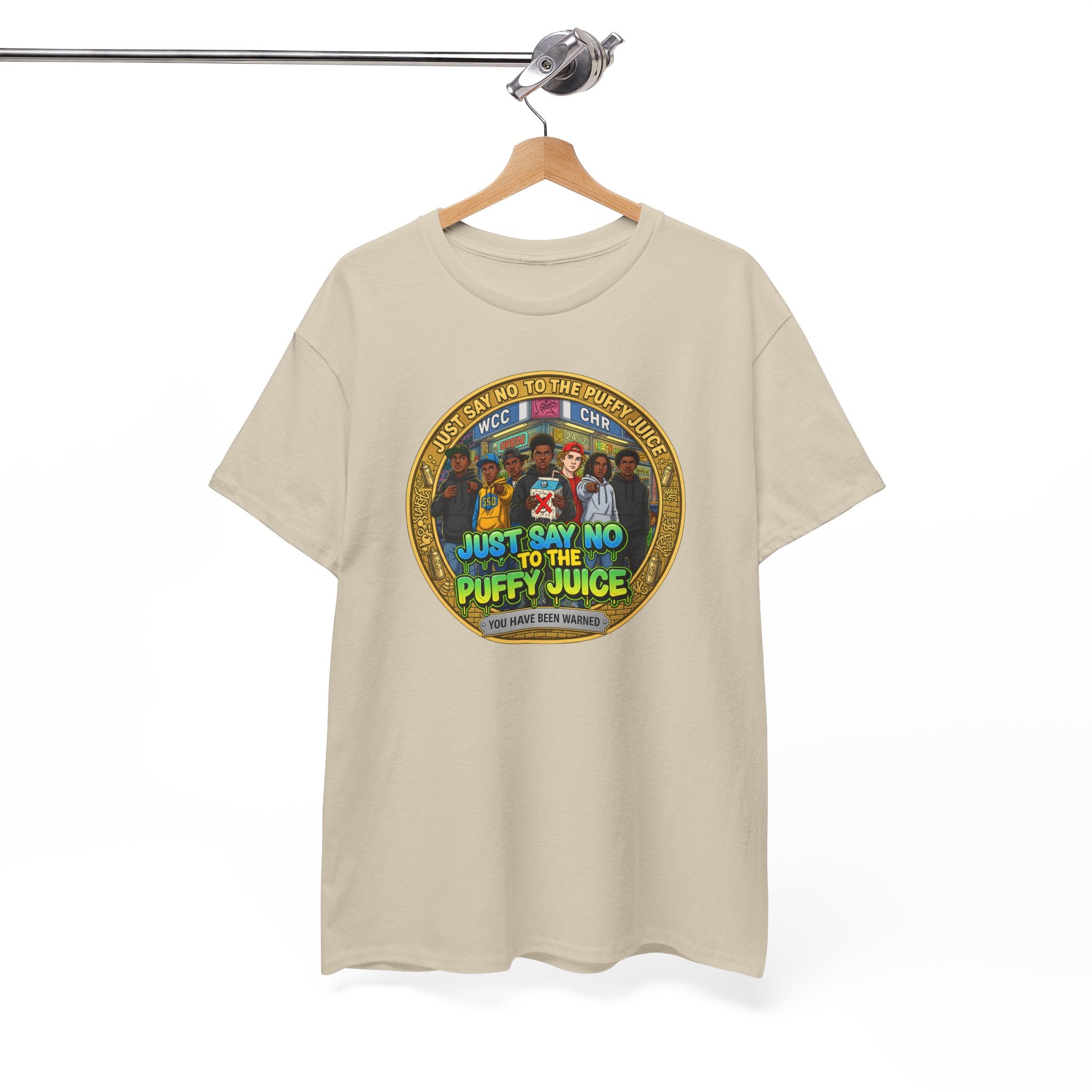 T-Shirt — "Just Say No to the Puffy Juice" Retro Anti-Vape Graphic Tee