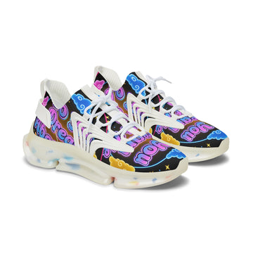Mesh Sneakers — "Do You Dream Bout Me" Colorful Cloud Graphic