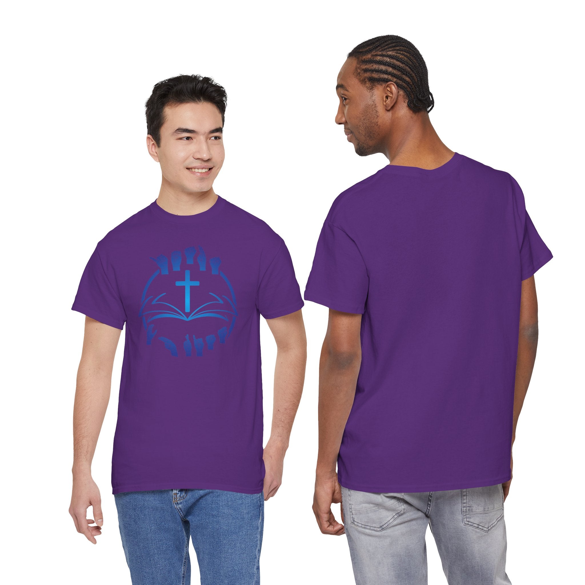 "Christian Bible Cross Sign Language "T-Shirt — Faith Prayer Hands Tee
