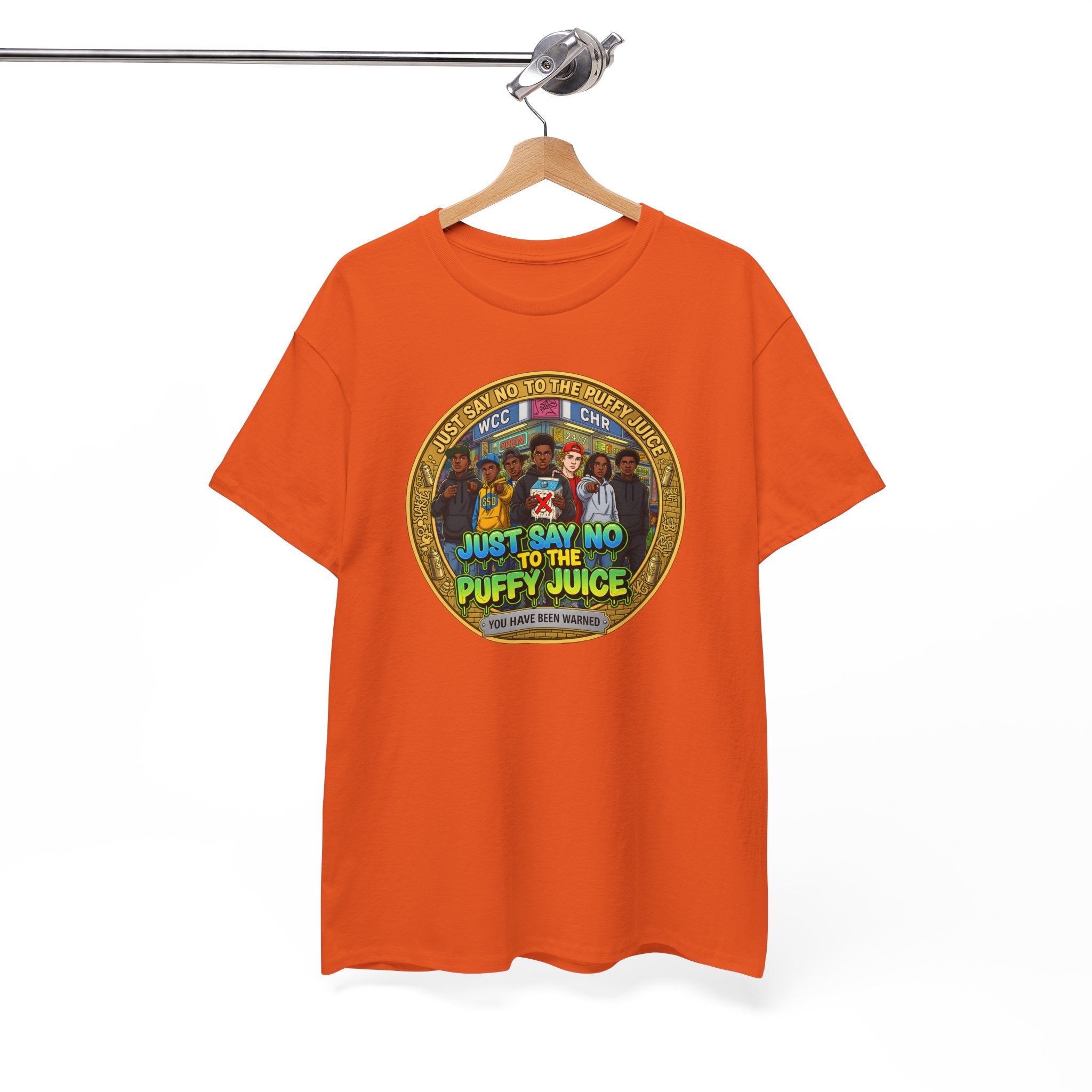 T-Shirt — "Just Say No to the Puffy Juice" Retro Anti-Vape Graphic Tee