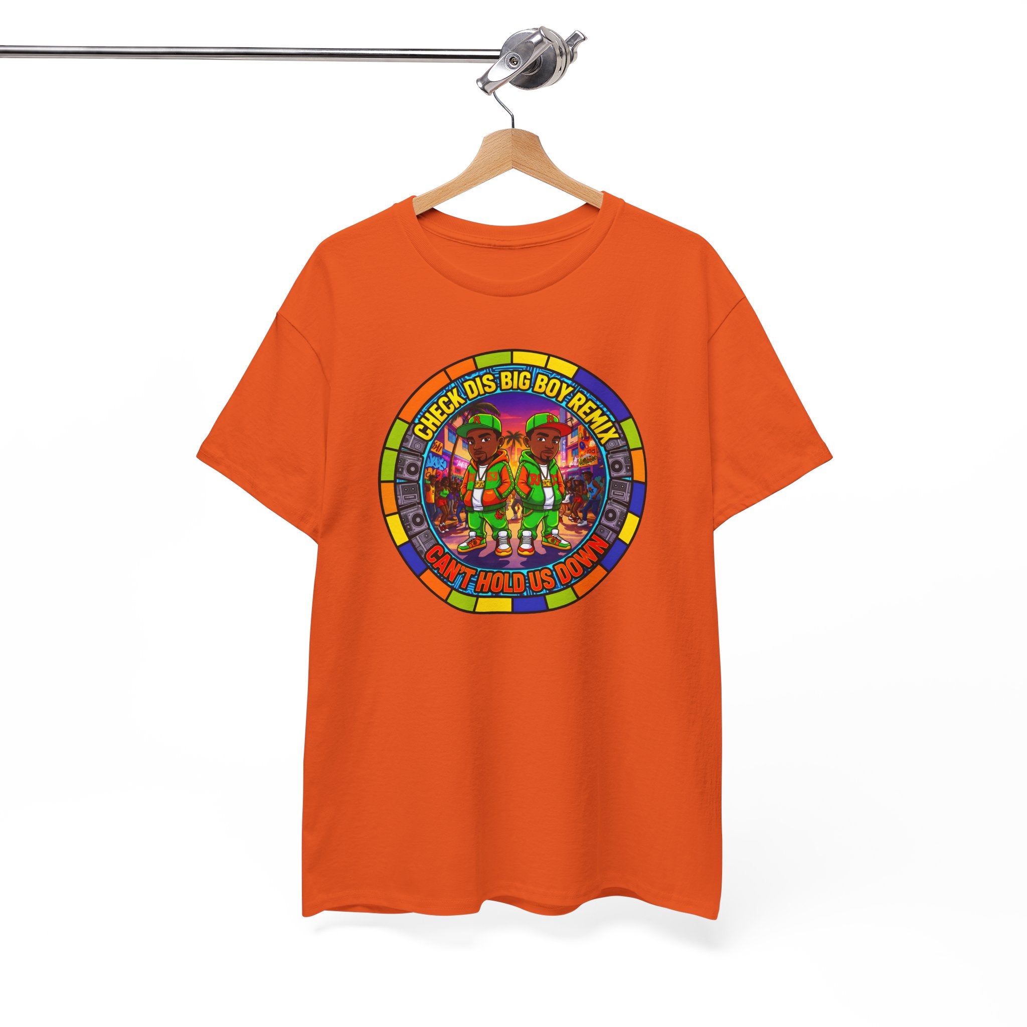 T-Shirt — "Check Dis Big Boy Remix" Colorful Cartoon Grap6hic Tee