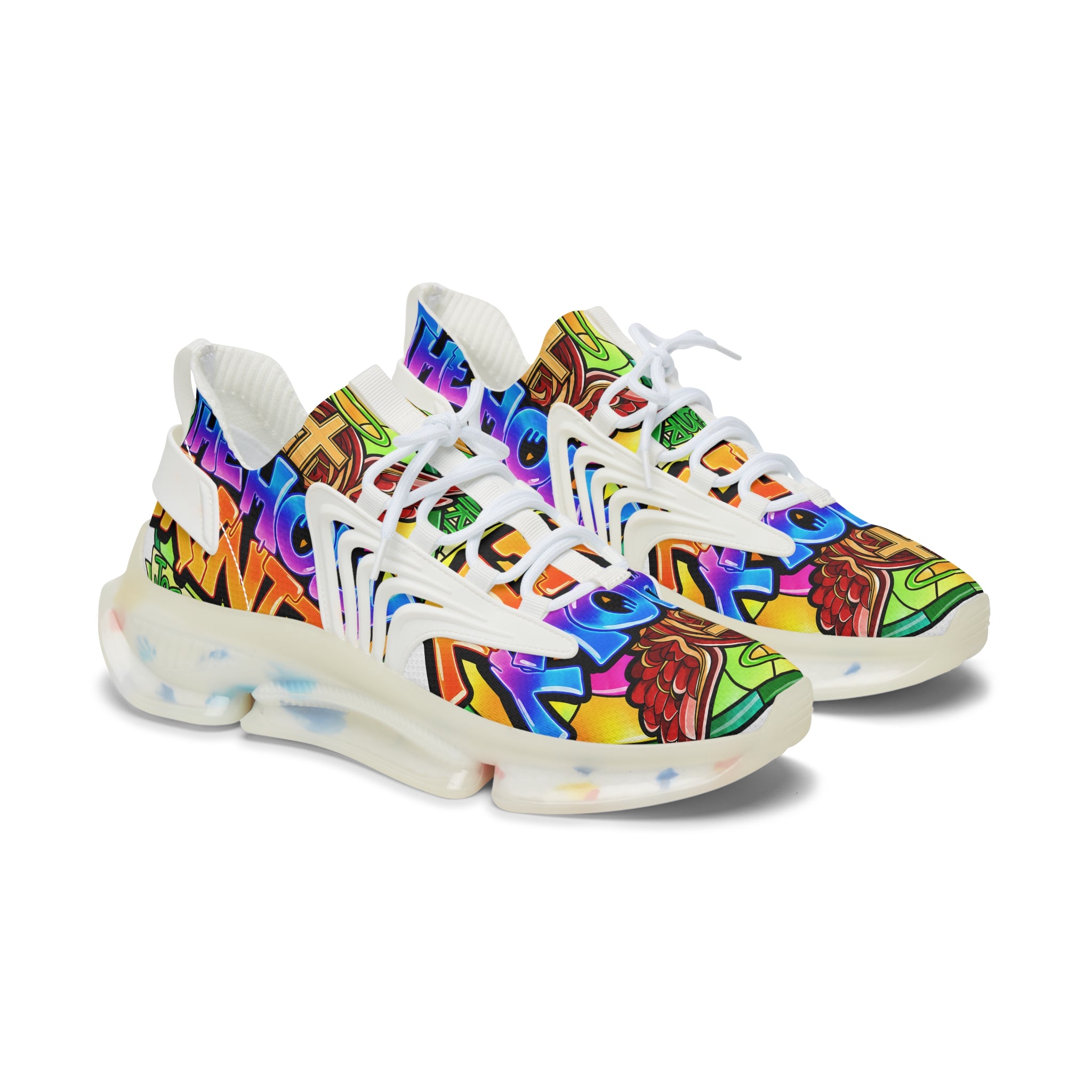 MEN'S Mesh Sneakers —" Holy Trinity " Colorful Graffiti Athletic Shoes