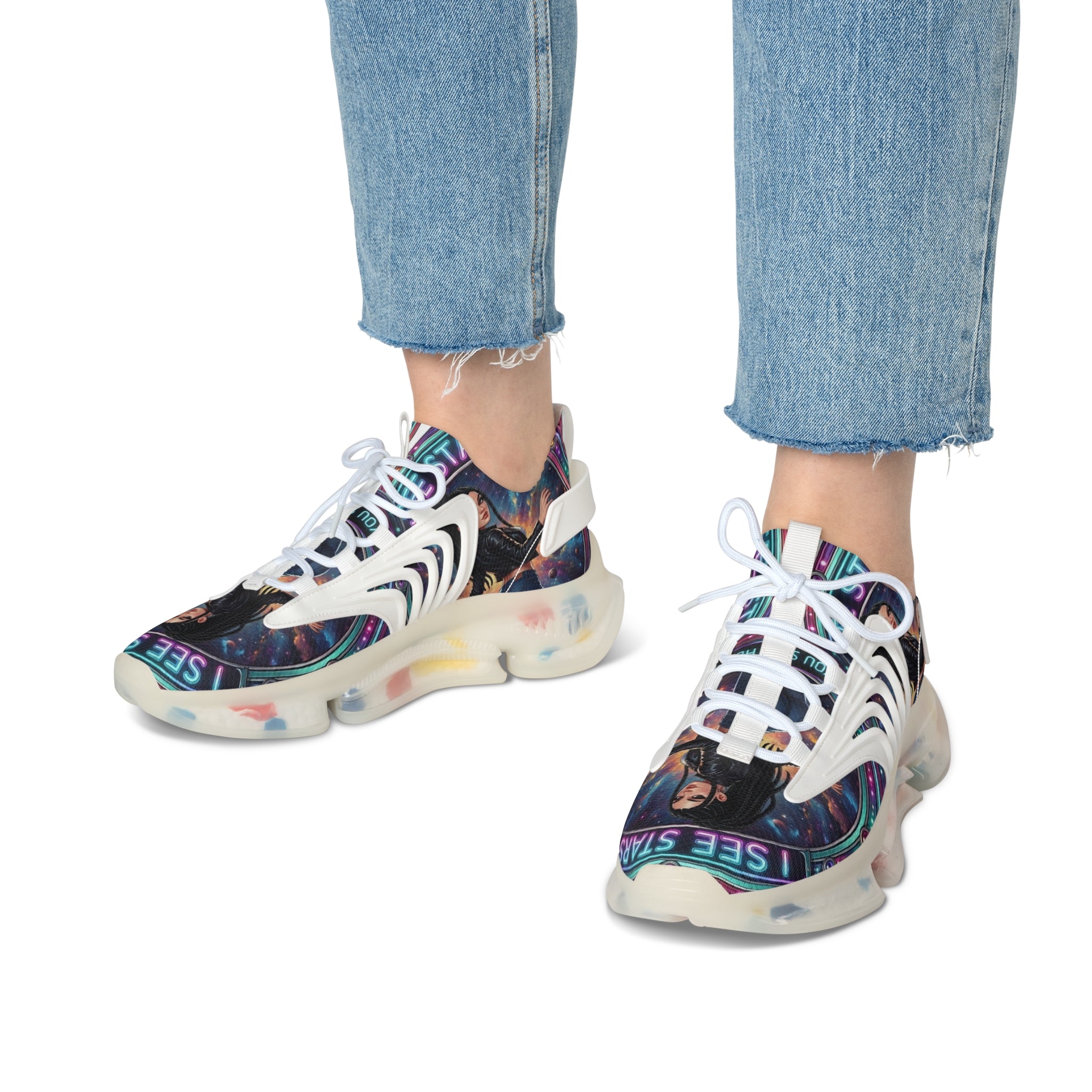 Women's Mesh Sneakers — Galaxy 'I See Stars' Athletic Shoes