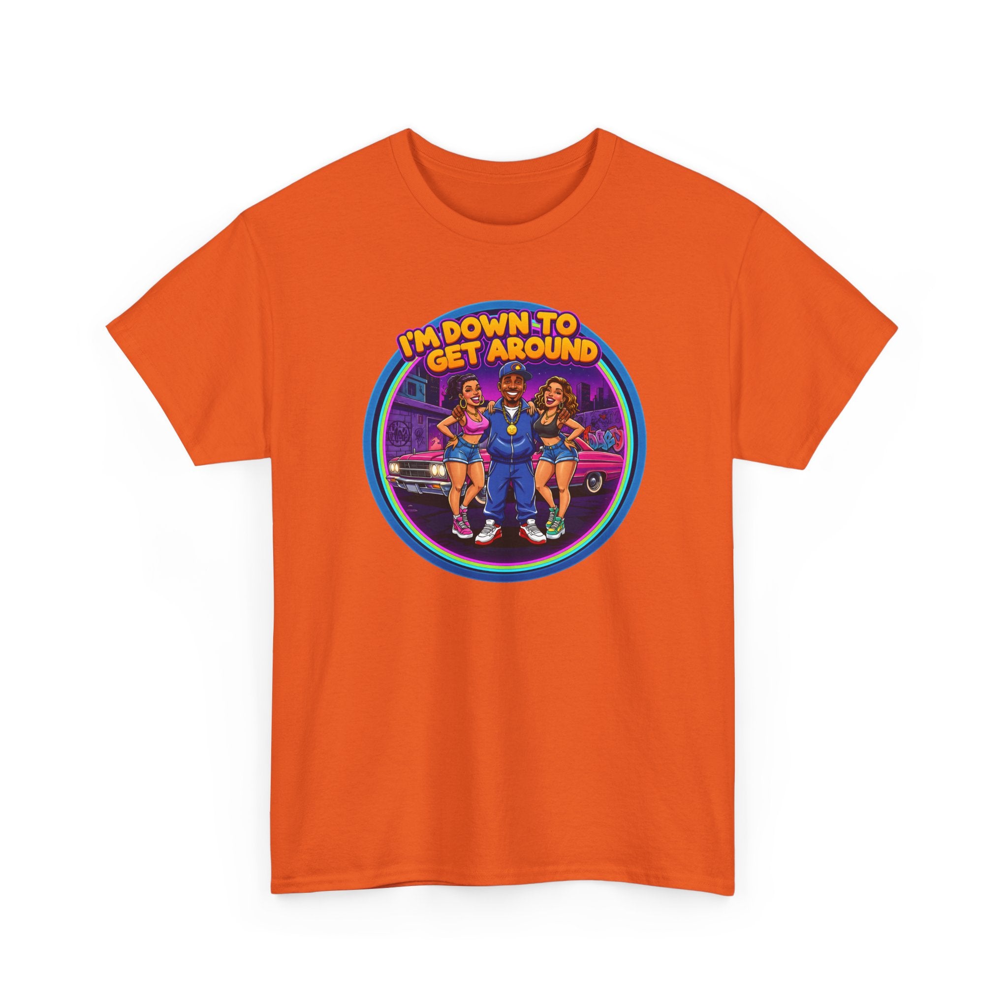 T-Shirt — 'I'm Down to Get Around' Retro Skate Crew Graphic Tee