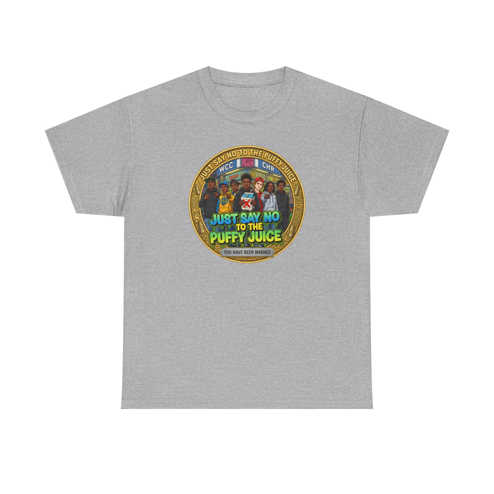 T-Shirt — "Just Say No to the Puffy Juice" Retro Anti-Vape Graphic Tee