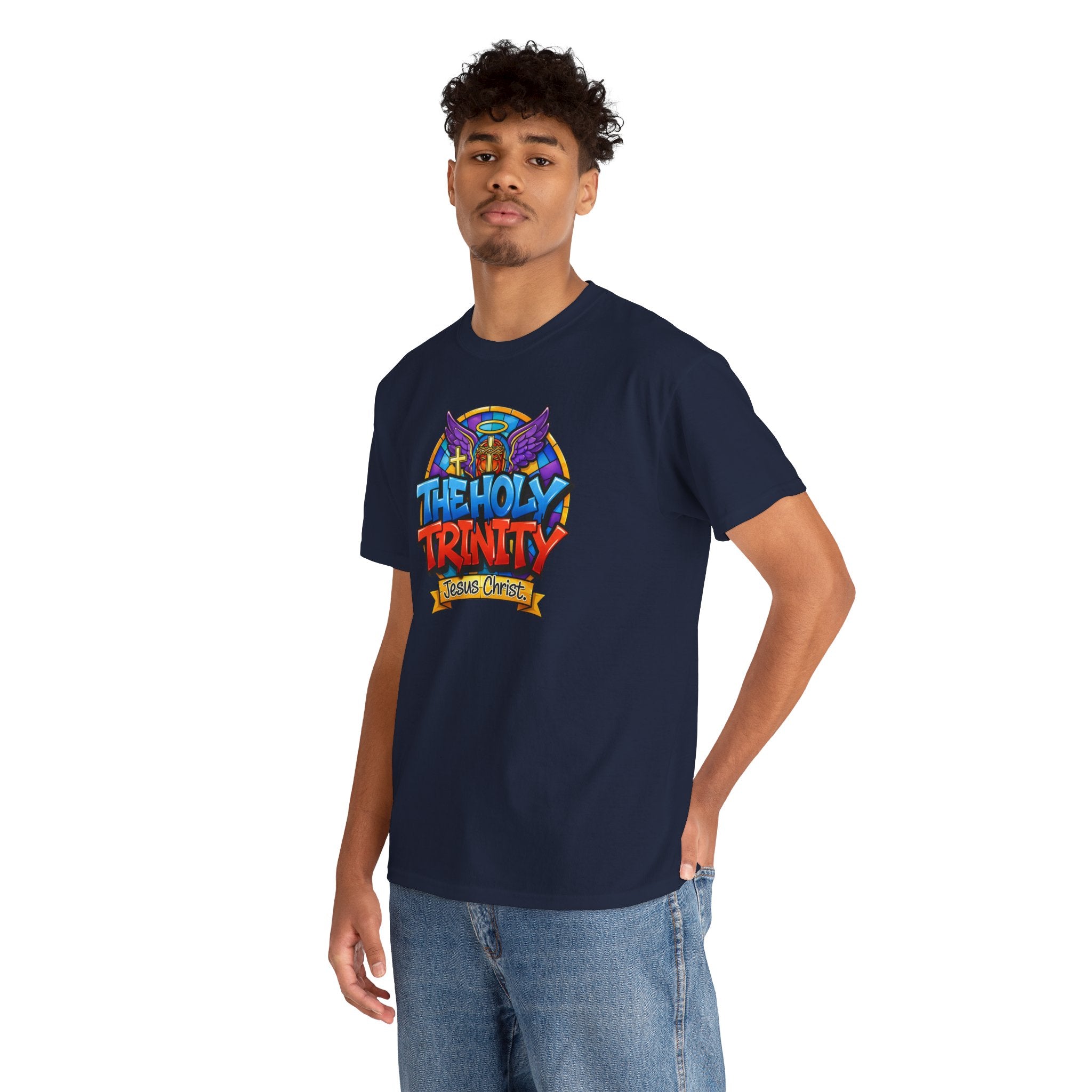 Christian T-Shirt — "The Holy Trinity: Jesus Christ" Colorful Faith Tee
