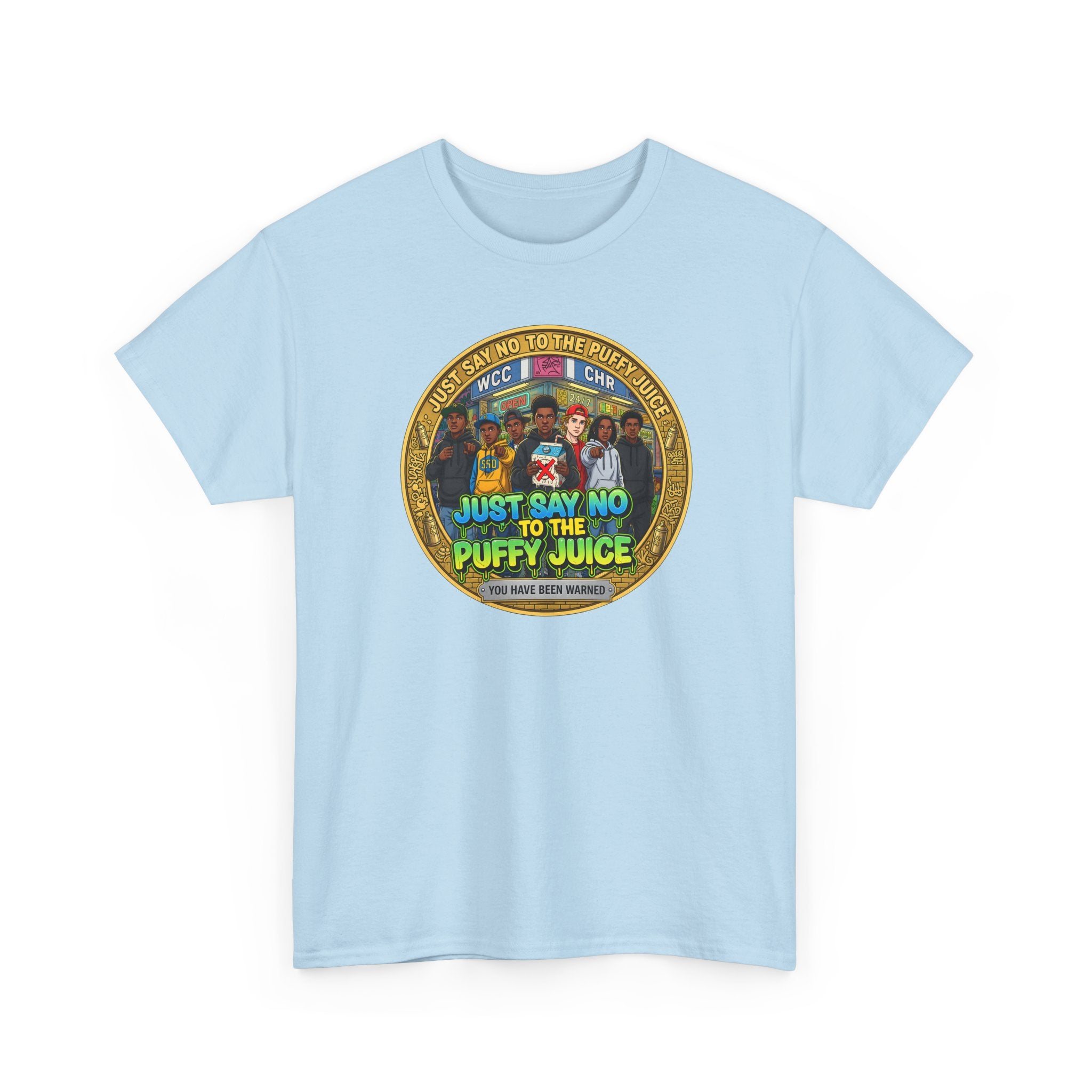 T-Shirt — "Just Say No to the Puffy Juice" Retro Anti-Vape Graphic Tee