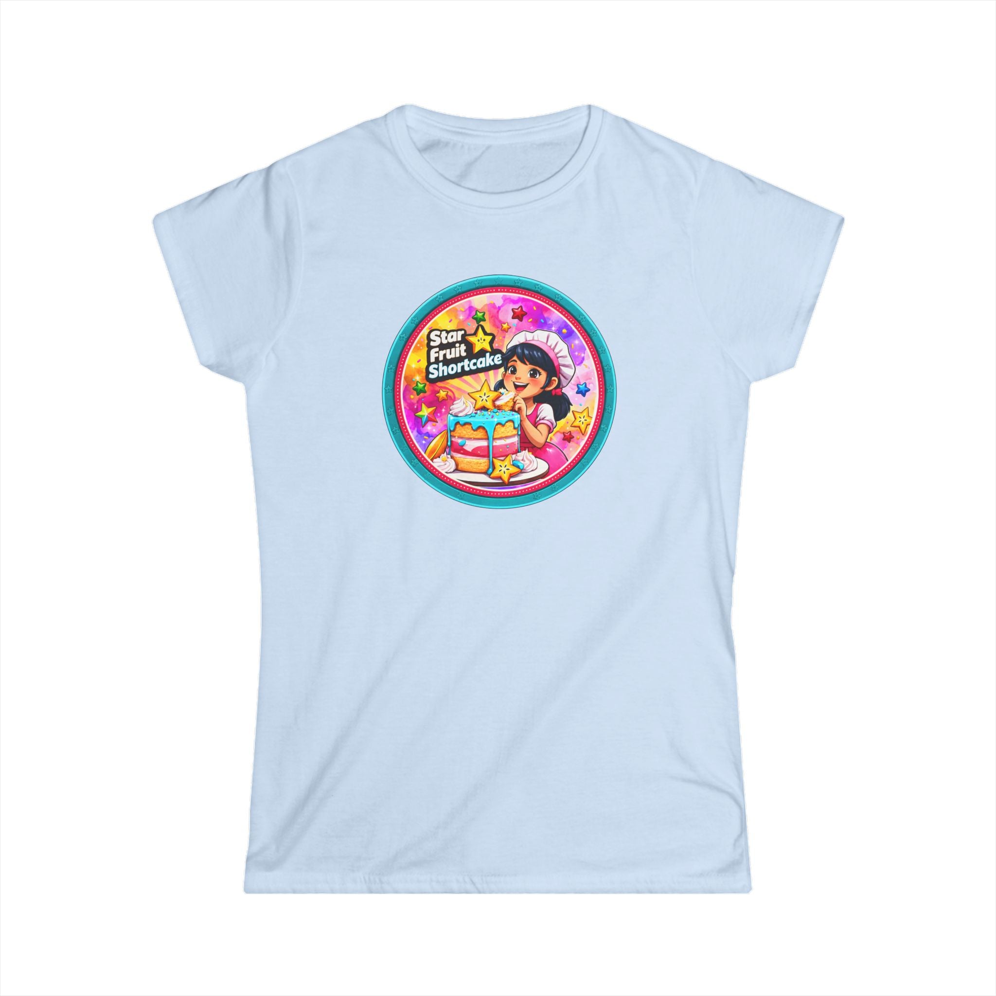 Women’s Tee — "Star Fruit Shortcake" Cute Retro Dessert Graphic