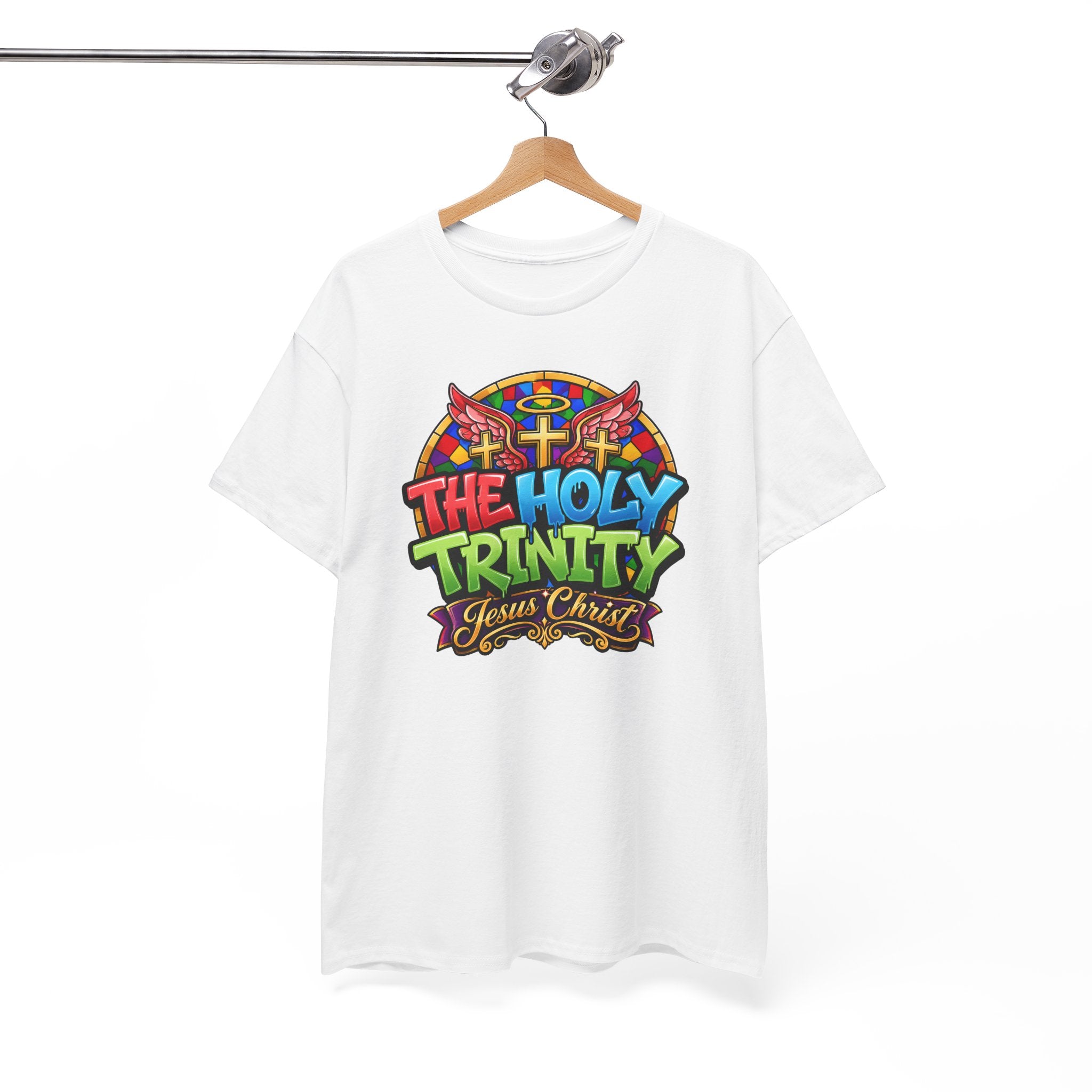 Holy Trinity Graphic Tee — 'The Holy Trinity Jesus Christ' Colorful Faith T-Shirt