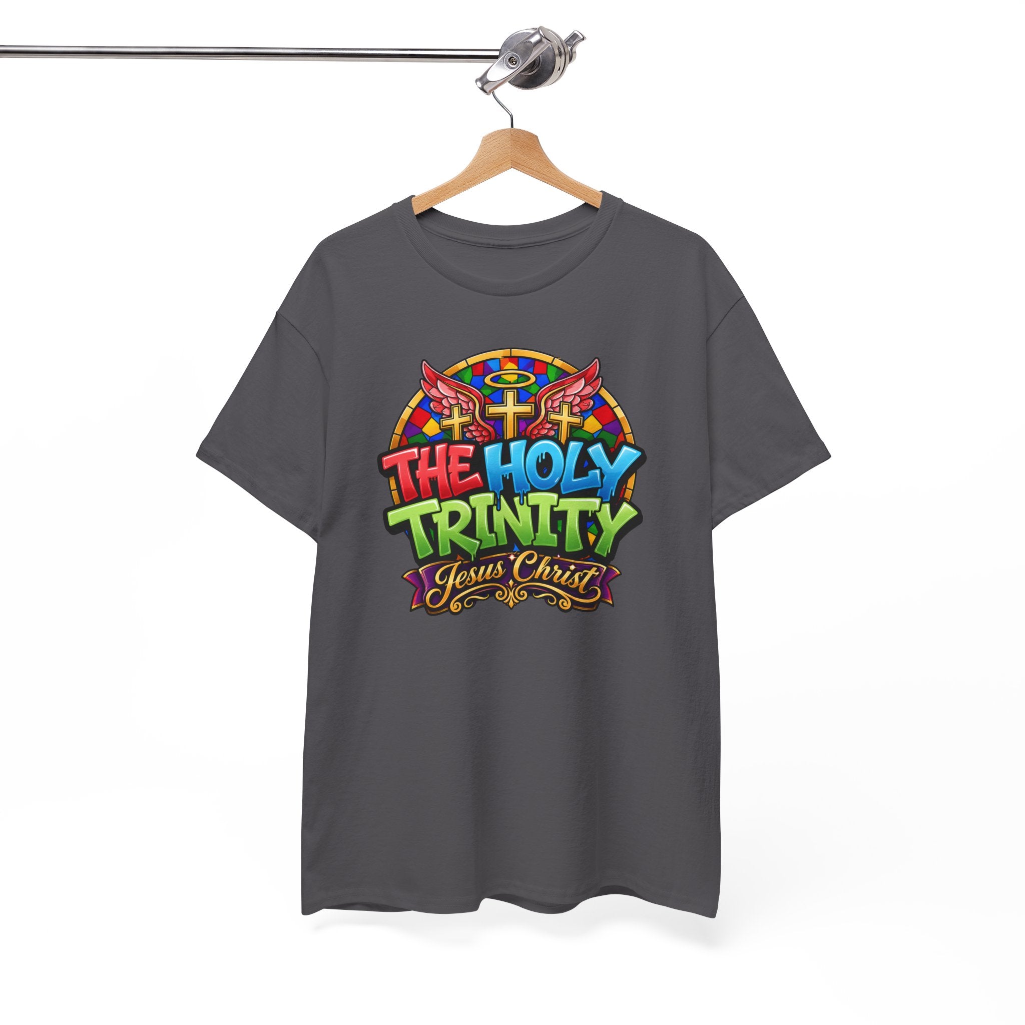 Holy Trinity Graphic Tee — 'The Holy Trinity Jesus Christ' Colorful Faith T-Shirt