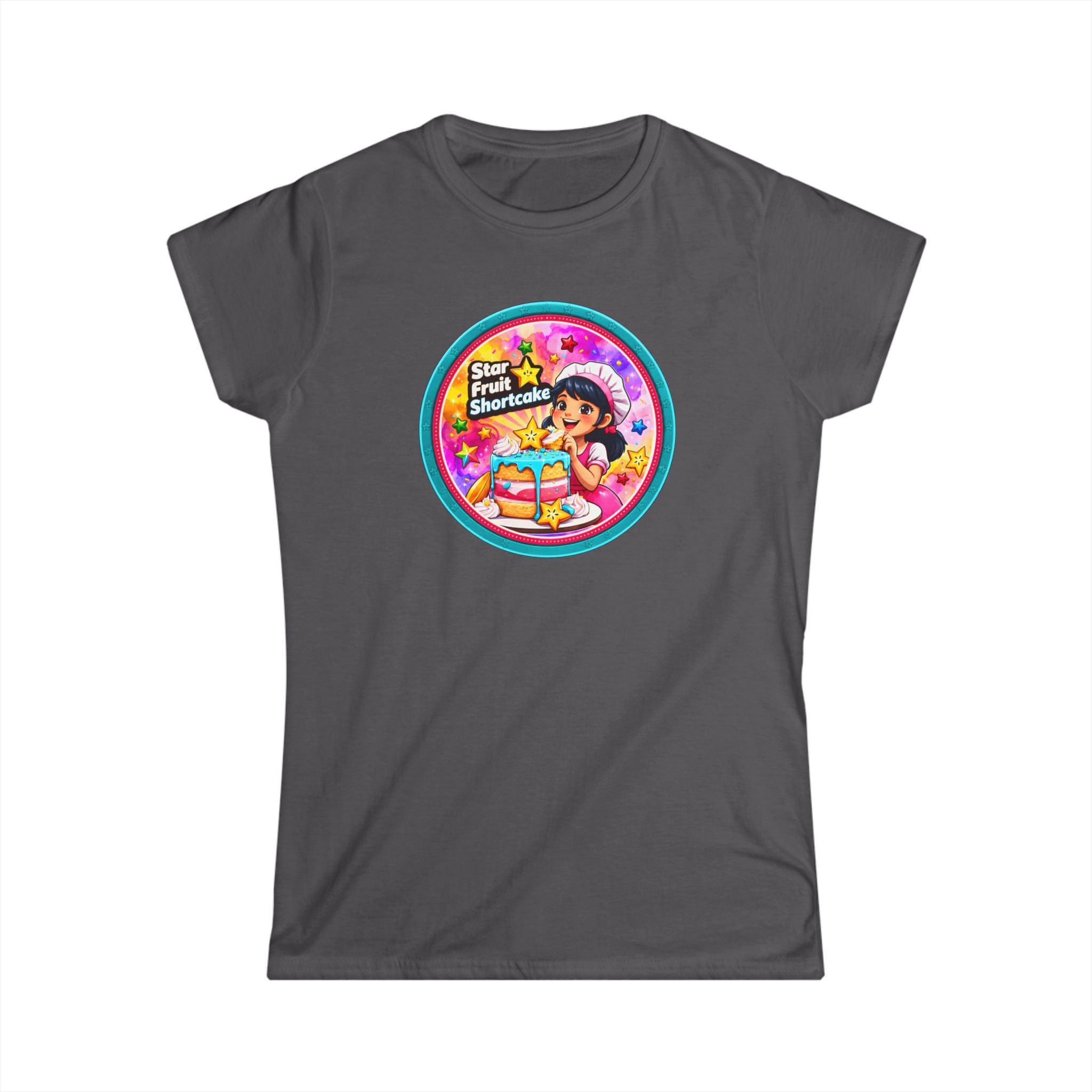 Women’s Tee — "Star Fruit Shortcake" Cute Retro Dessert Graphic