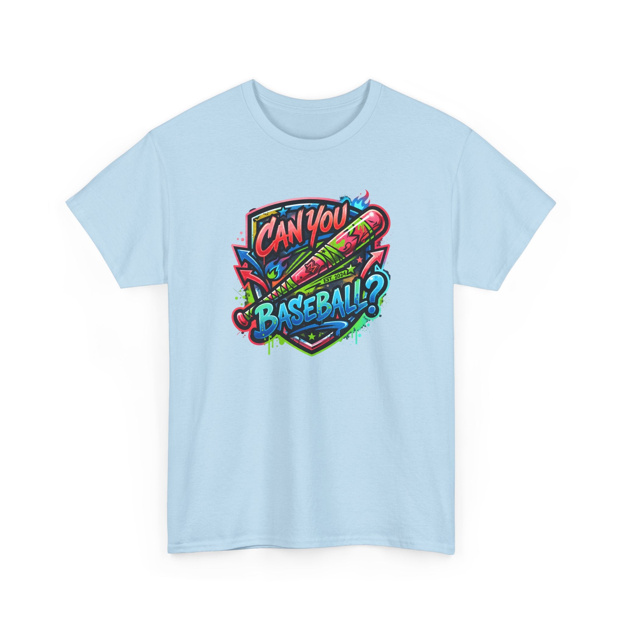 Can You Baseball? T-Shirt — Colorful Retro Baseball Graphic Tee