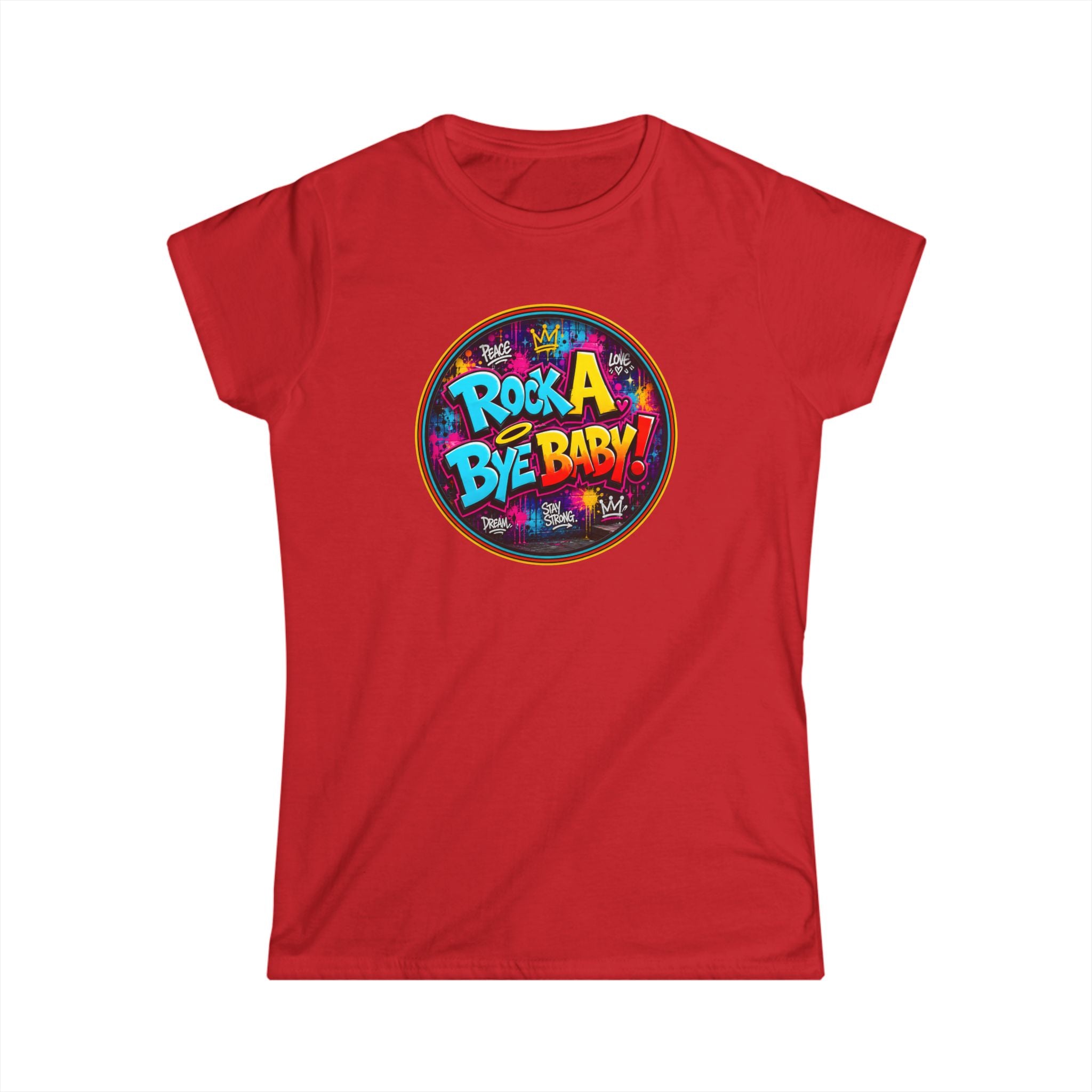 Women's Tee – "Rock A Bye Baby!" Classic White Softstyle T-Shirt