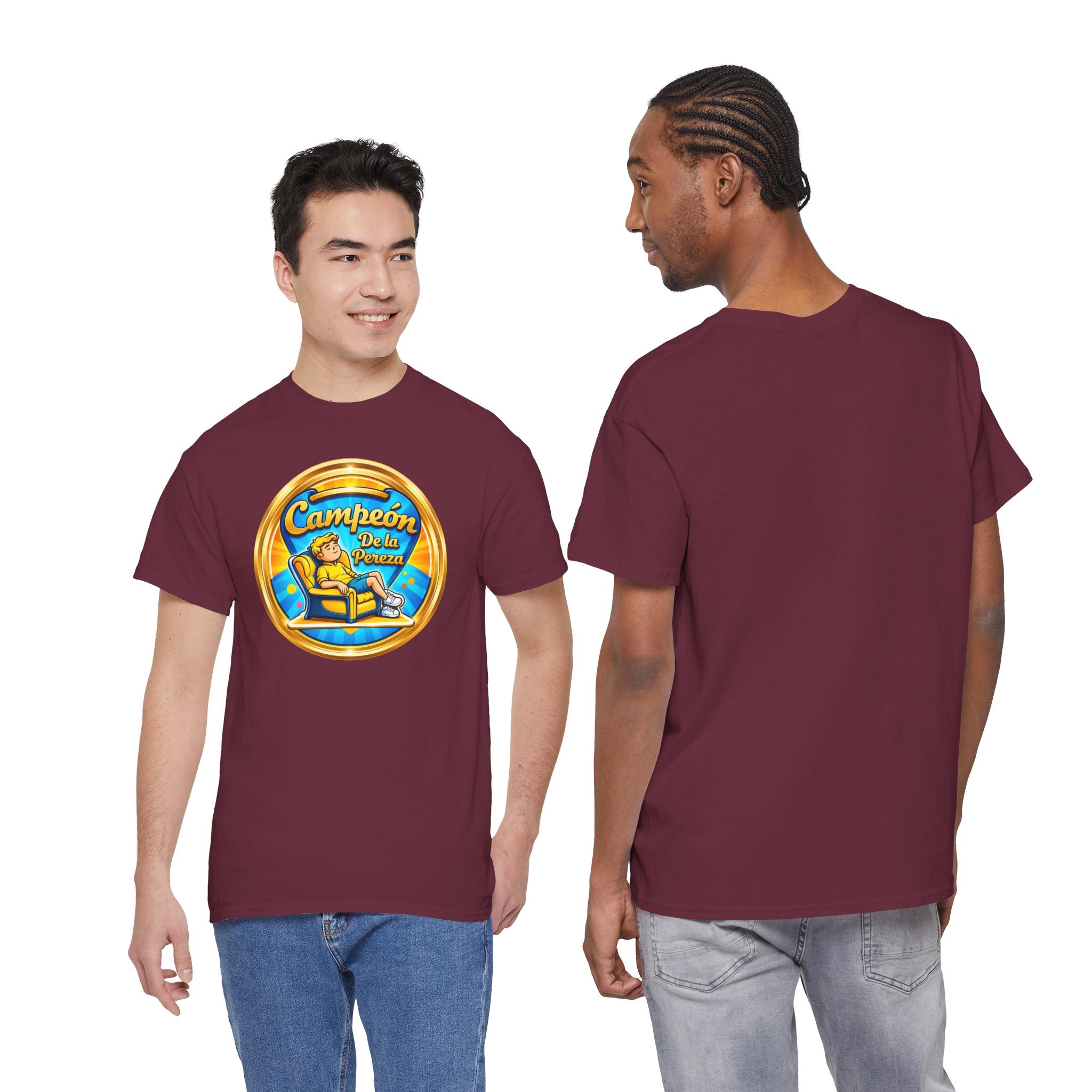 "Campeón De La Pereza" Tee — Gold Badge Adventure T‑Shirt