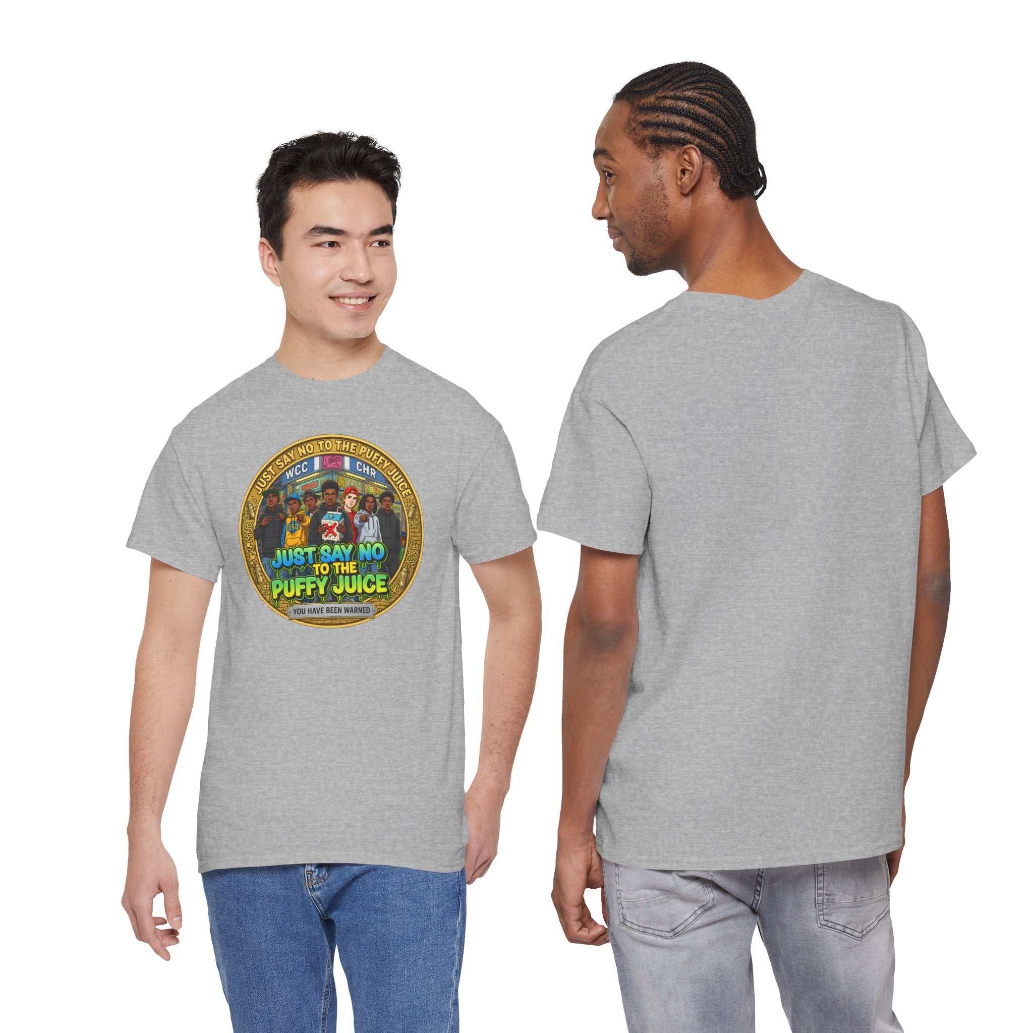 T-Shirt — "Just Say No to the Puffy Juice" Retro Anti-Vape Graphic Tee