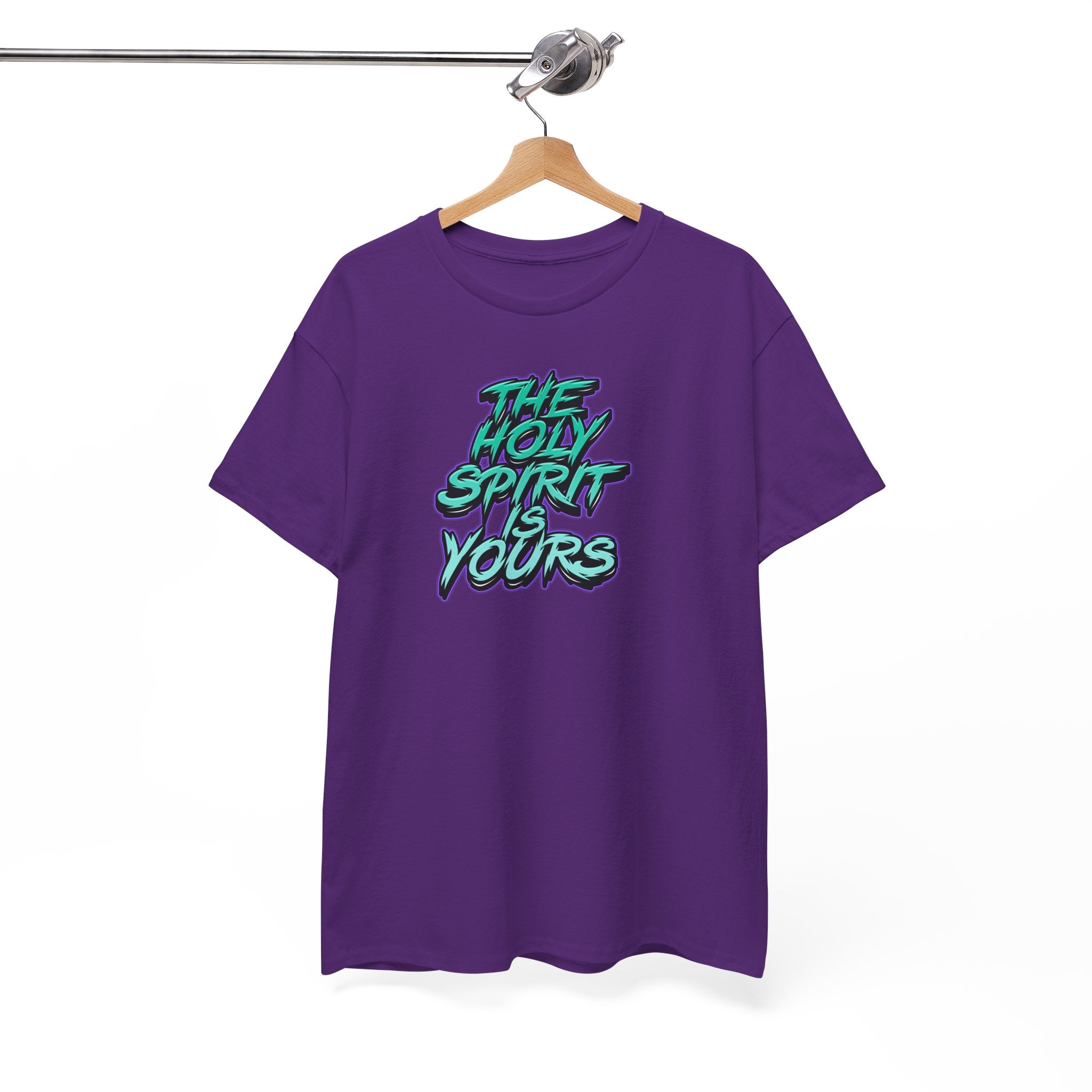 T-Shirt — "The Holy Spirit Yours" Retro Script Faith Tee