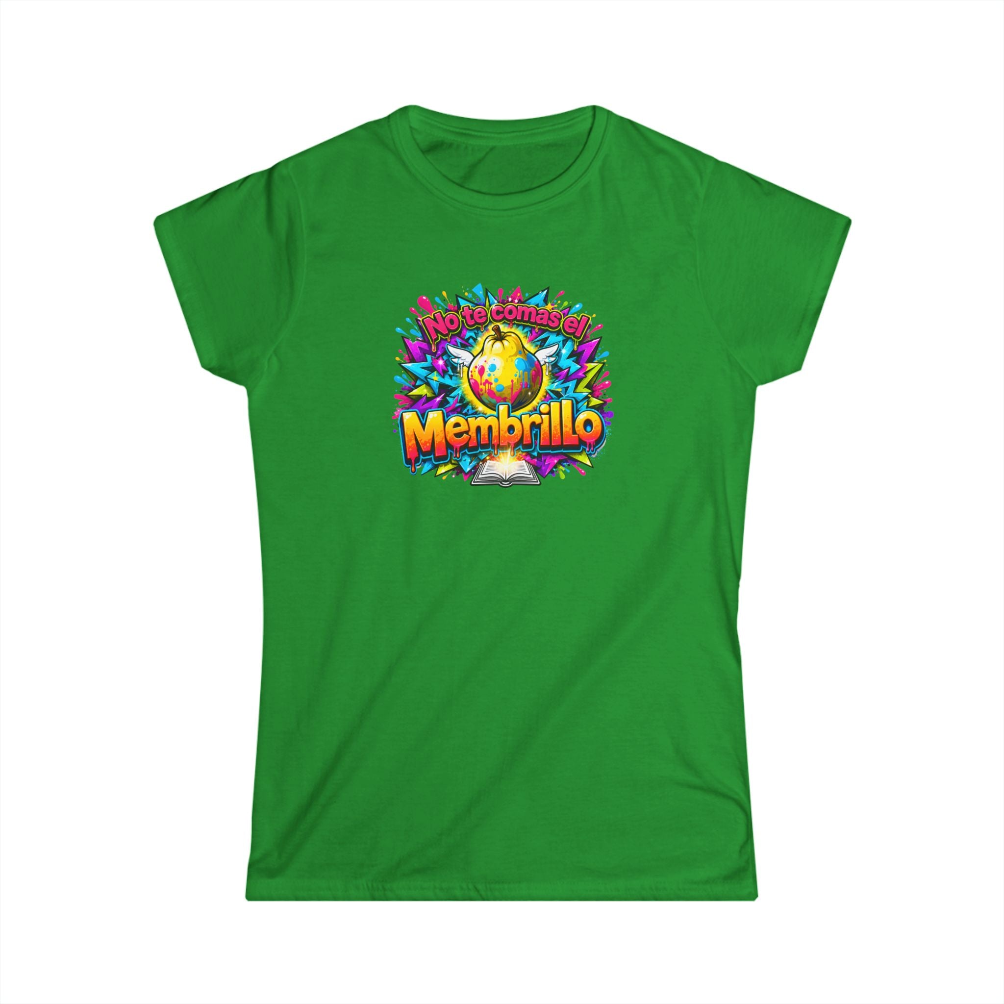 T-Shirt — Colorful "No Te Comas El Membrillo" Graphic Tee (Vibrant Fruit Art)
