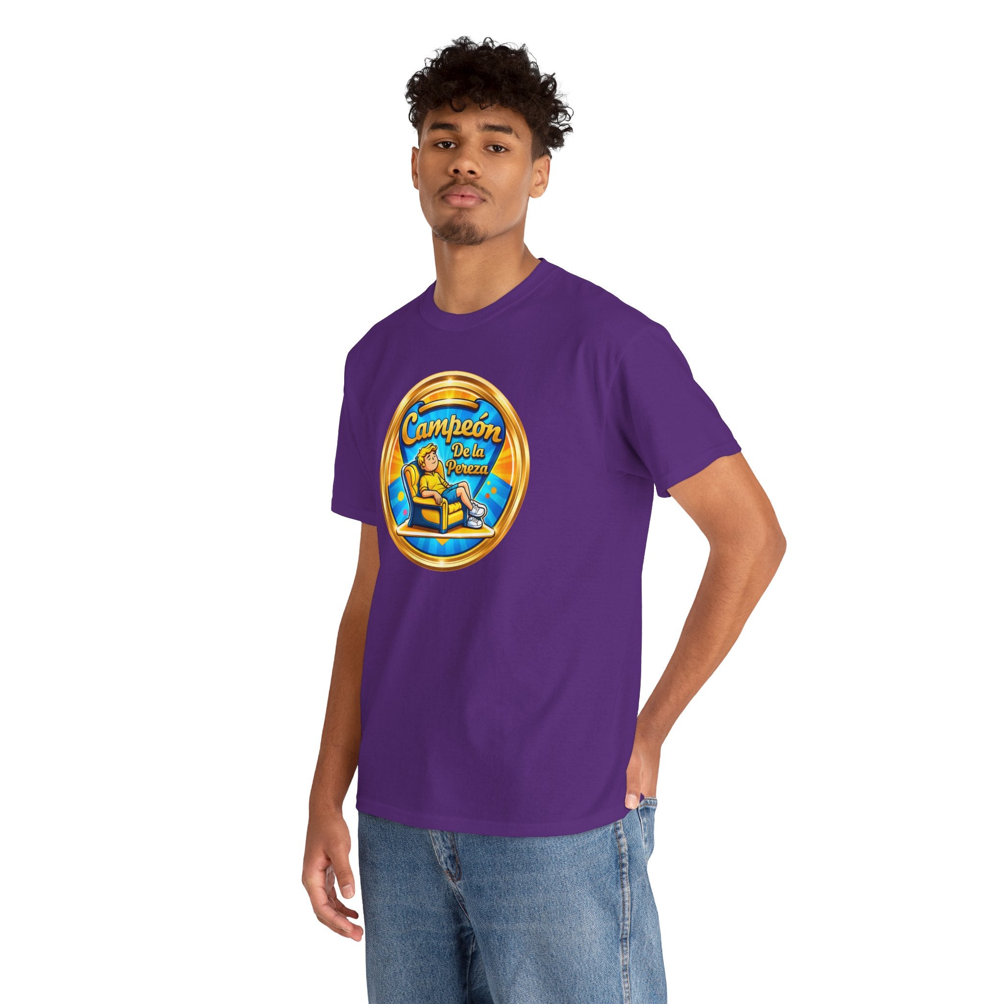 "Campeón De La Pereza" Tee — Gold Badge Adventure T‑Shirt