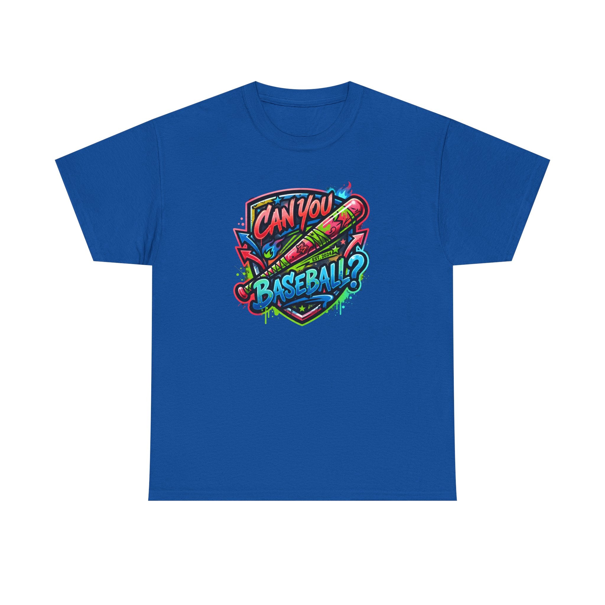 Can You Baseball? T-Shirt — Colorful Retro Baseball Graphic Tee