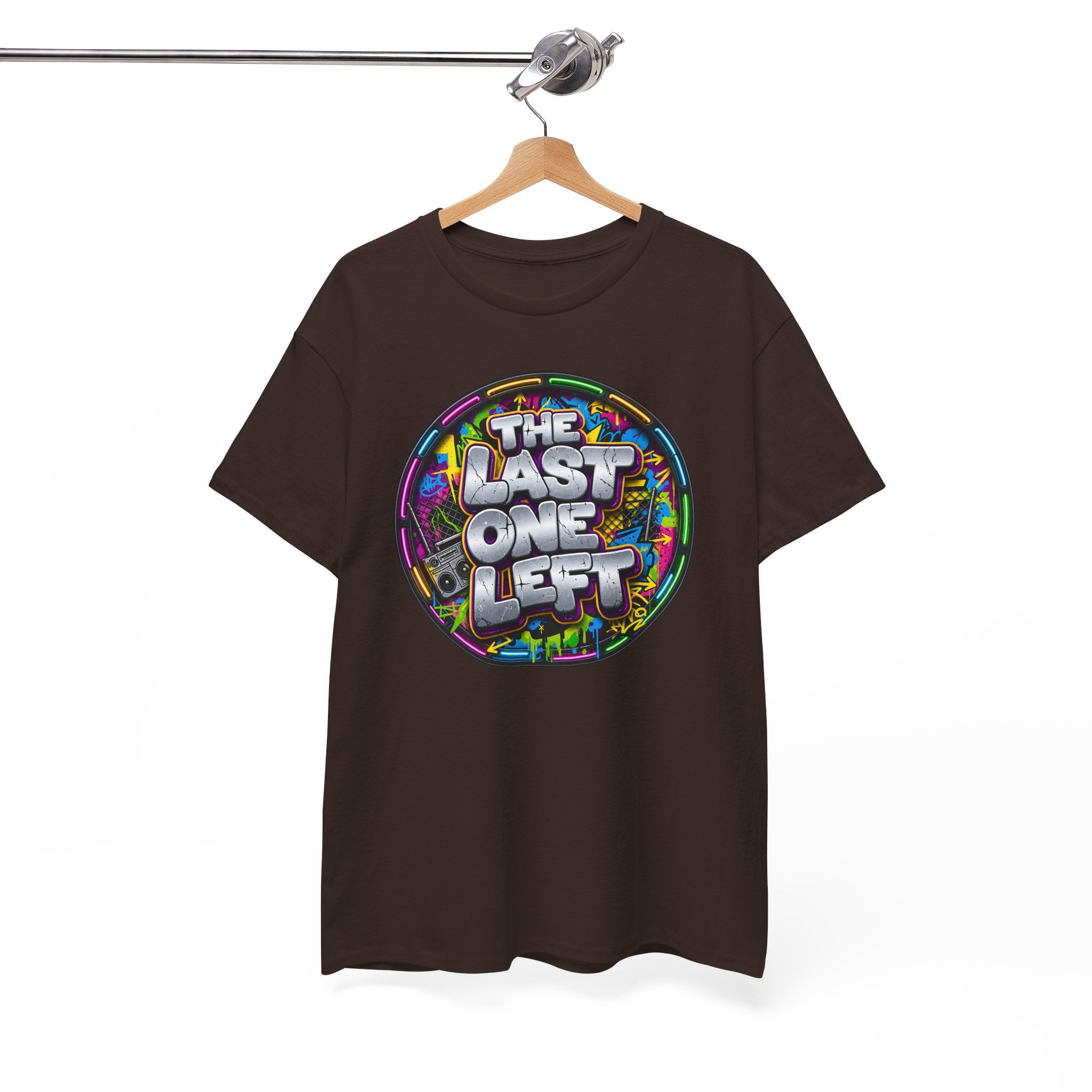 Graphic Tee - "The Last One Left" Colorful Retro Badge