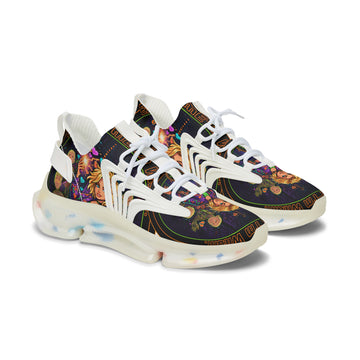 Mesh Sneakers — Floral Goddess Graphic Women's Athletic Shoes