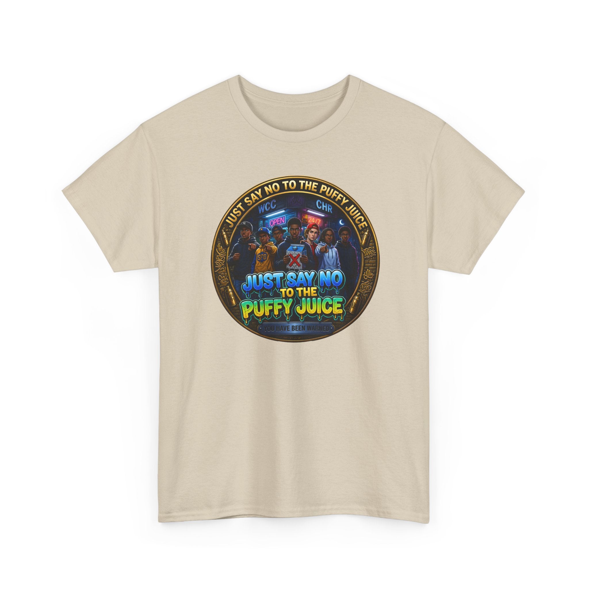 "Just Say No to the Puffy Juice "Tee – Anti-Party Vintage Graphic T-Shirt