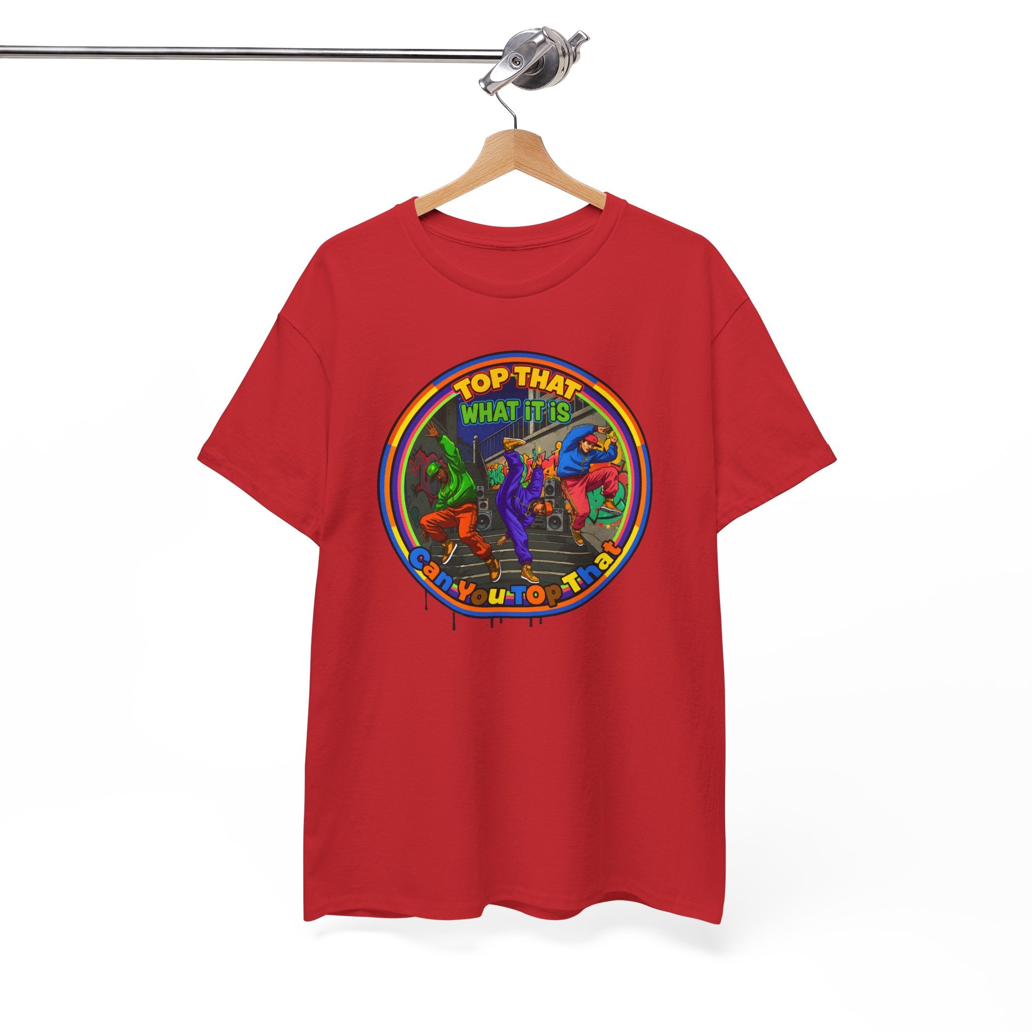 Retro  Tee — "Top That What It Is" Graphic Cotton Shirt