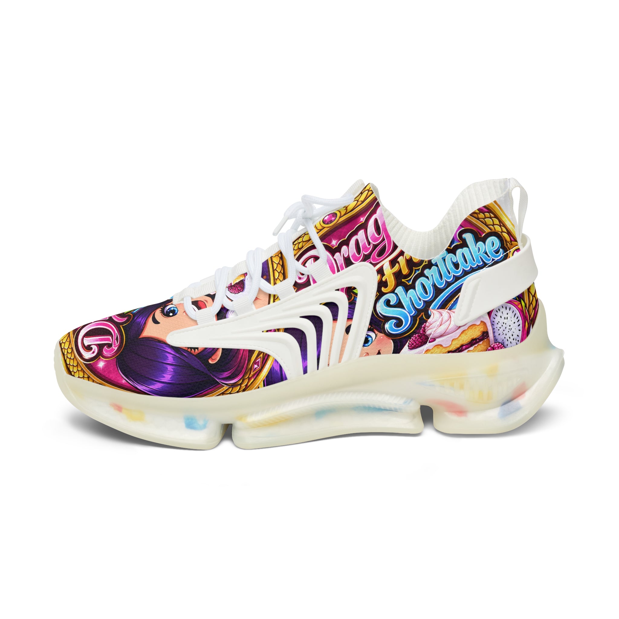 "Dragon Fruit Shortcake "Sneakers — Colorful Women's Mesh Athletic Shoes