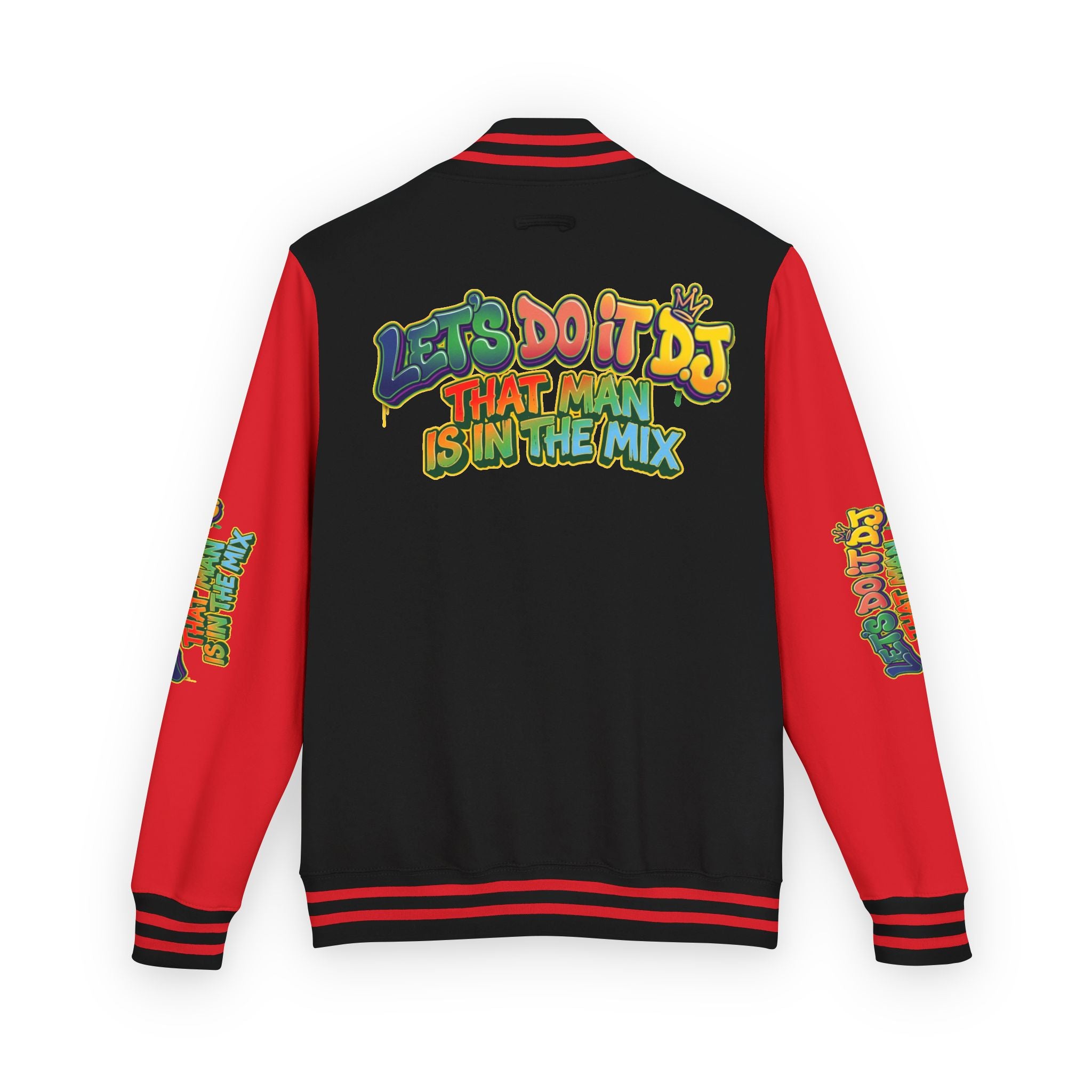 Letterman Jacket — 'Let's Do It' DJ Graphic Varsity Jacket