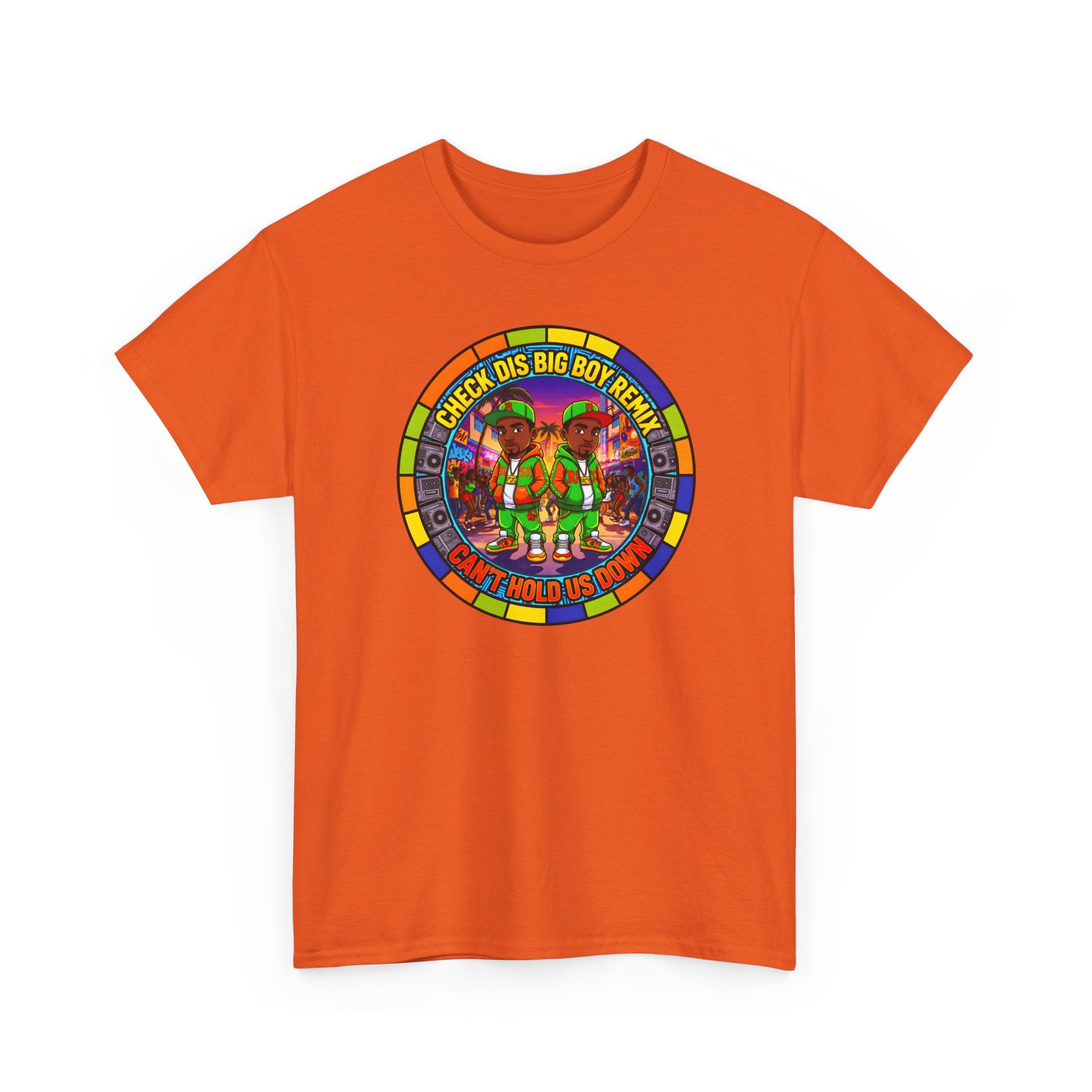 T-Shirt — "Check Dis Big Boy Remix" Colorful Cartoon Grap6hic Tee