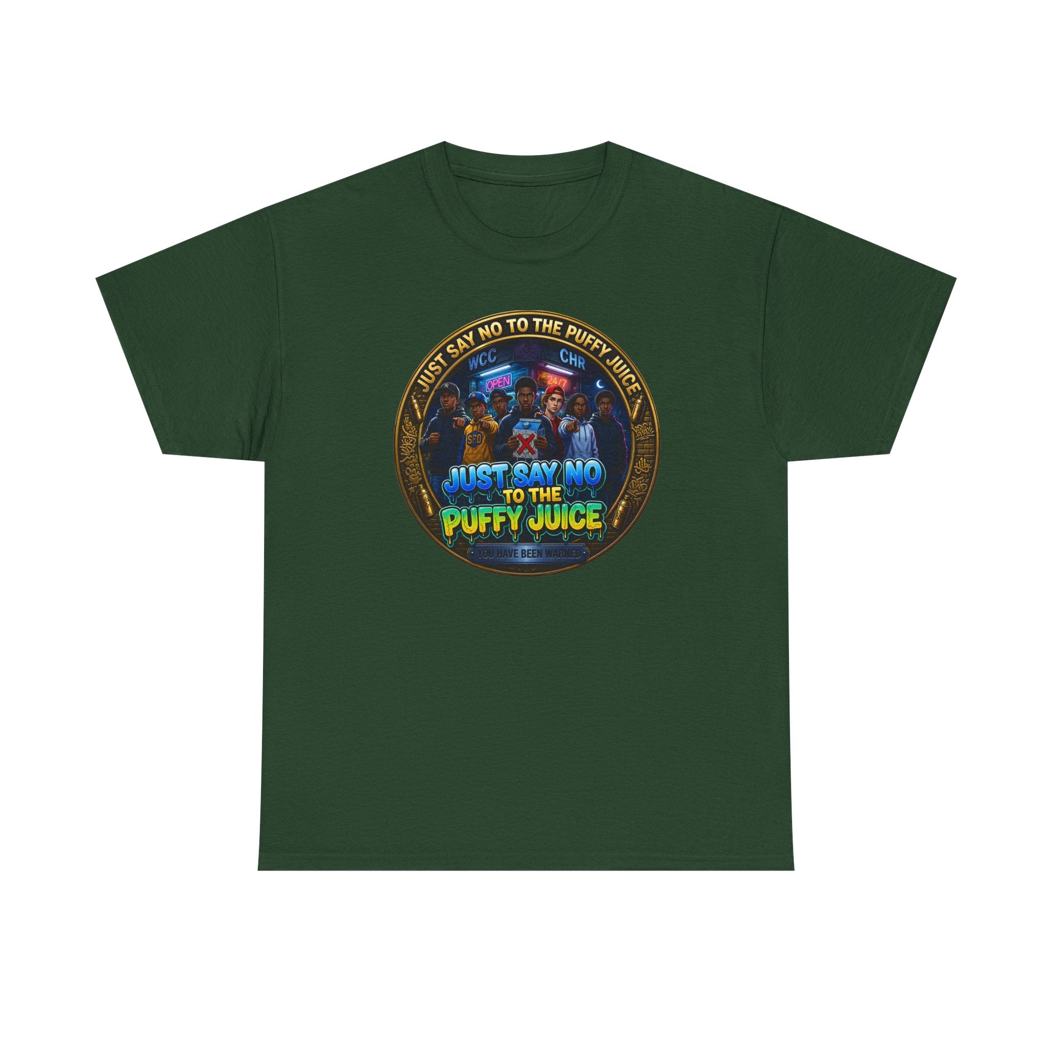 "Just Say No to the Puffy Juice "Tee – Anti-Party Vintage Graphic T-Shirt