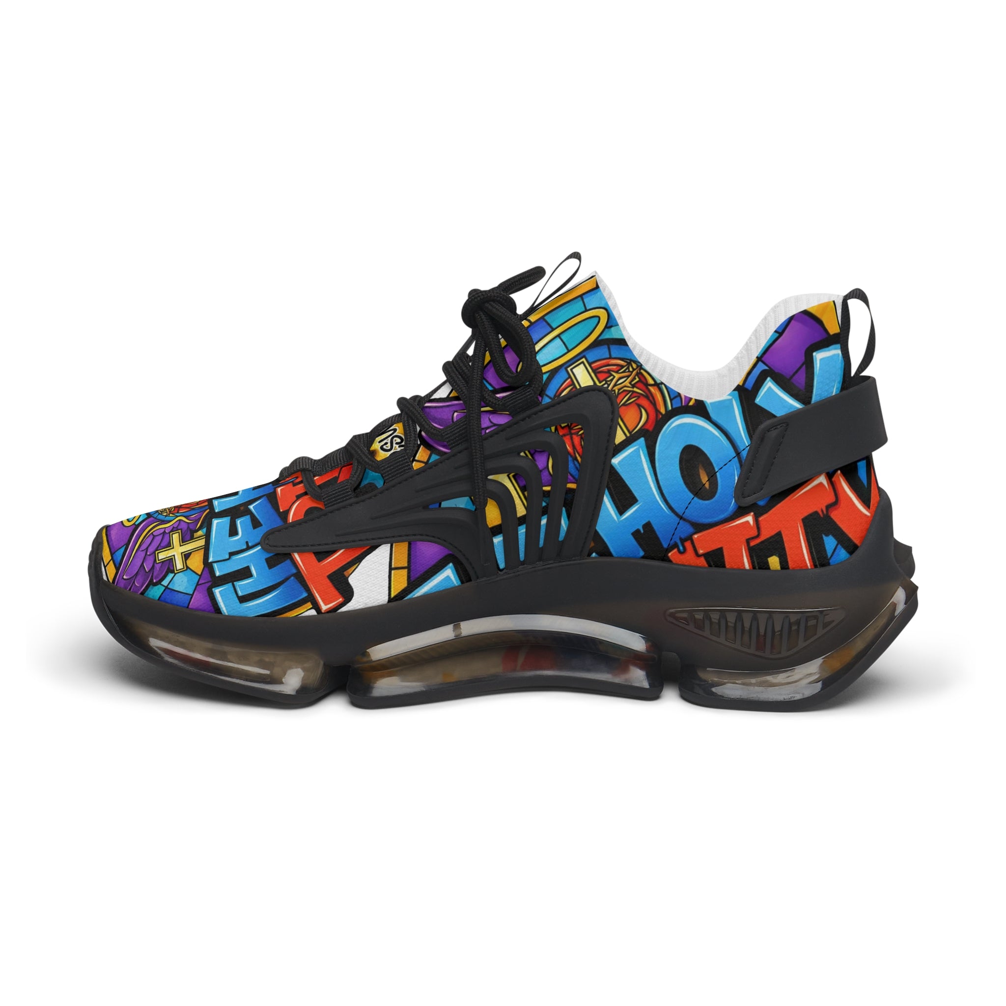 Men's Mesh Sneakers — Colorful Graffiti 'The Holy' Street Style