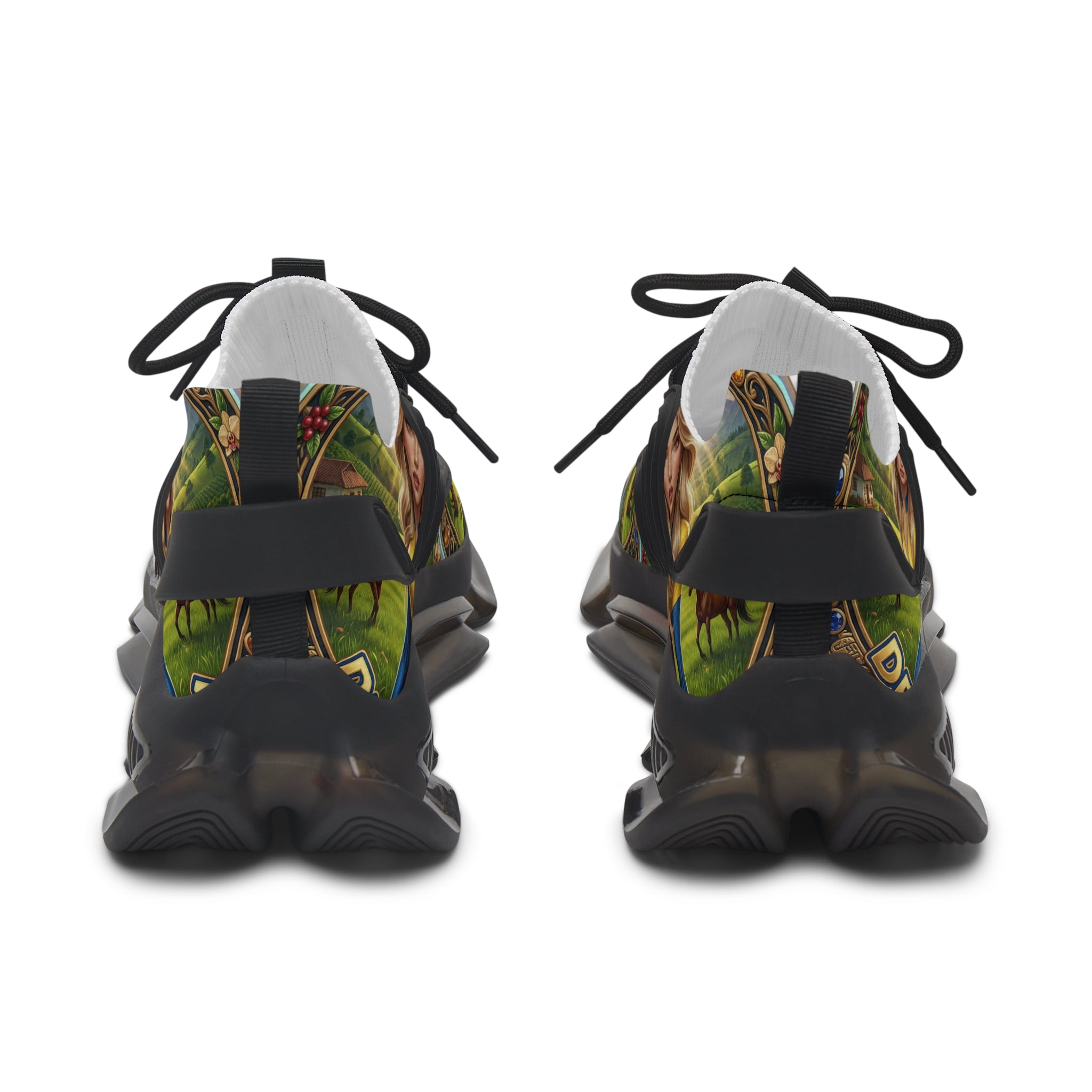 Women's Mesh Sneakers —"La Dura De Colombia " Vintage Country Girl Graphic Athletic Shoes