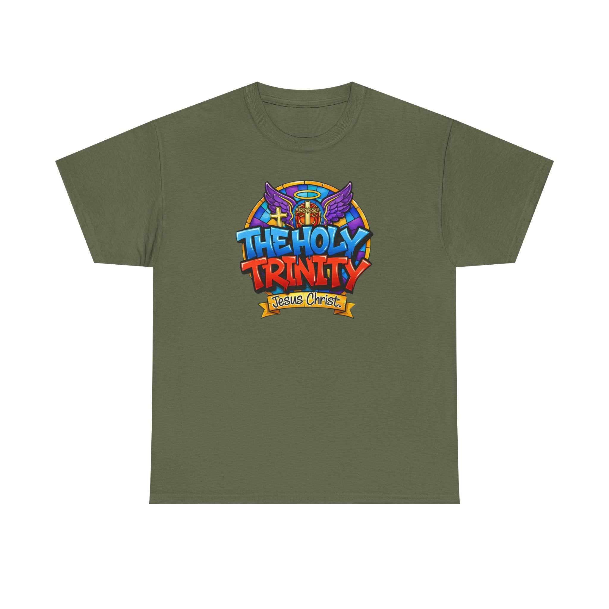 Christian T-Shirt — "The Holy Trinity: Jesus Christ" Colorful Faith Tee