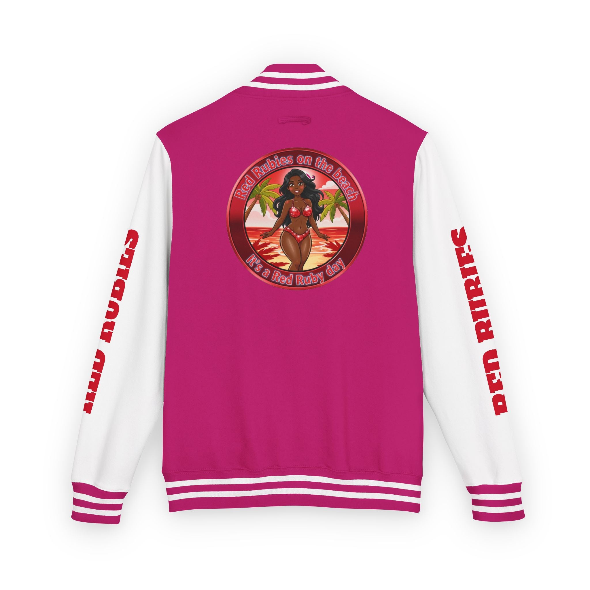 Letter Us- " It's A Rubie Day"-Retro Island Pinup Red & White