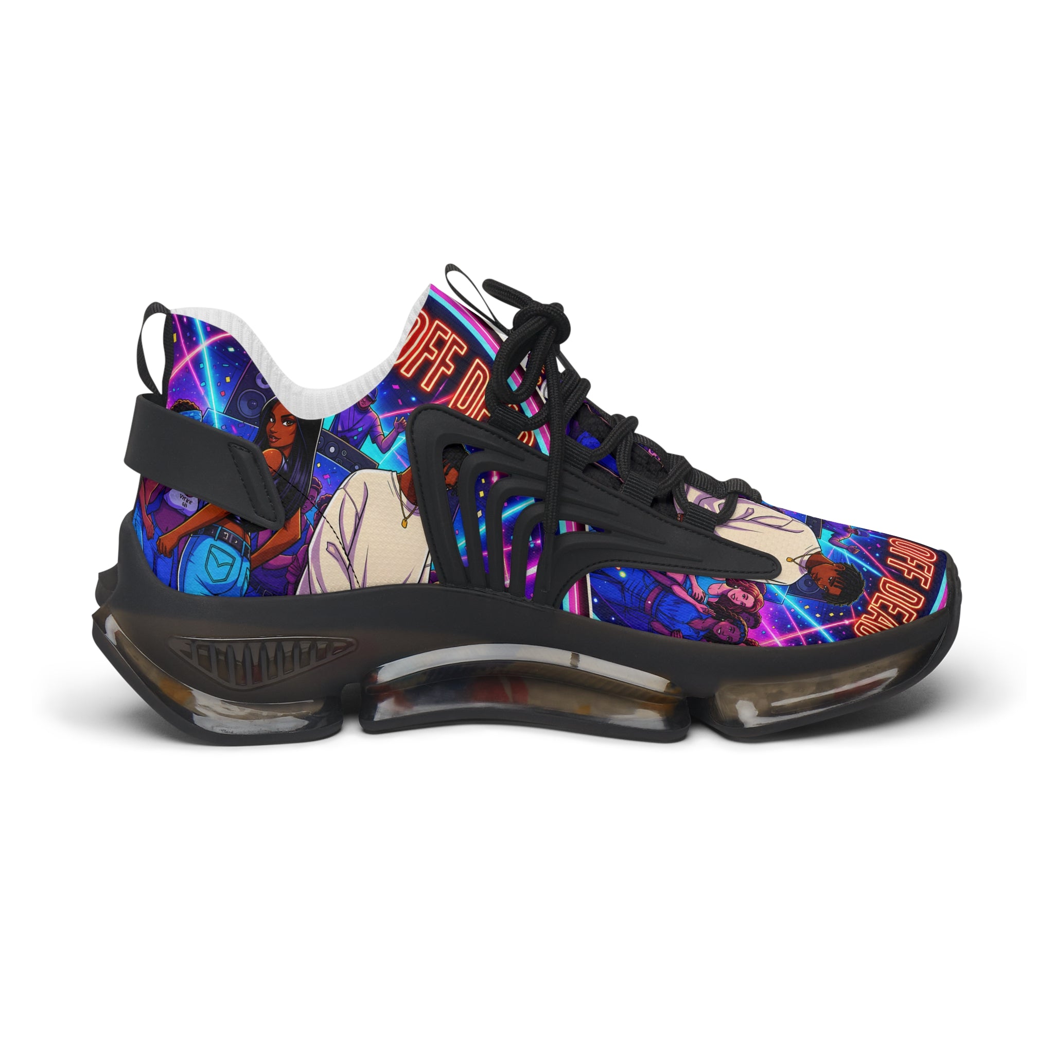 Women's Mesh Sneakers — Retro Vaporwave Anime Graphic Athletic Shoes