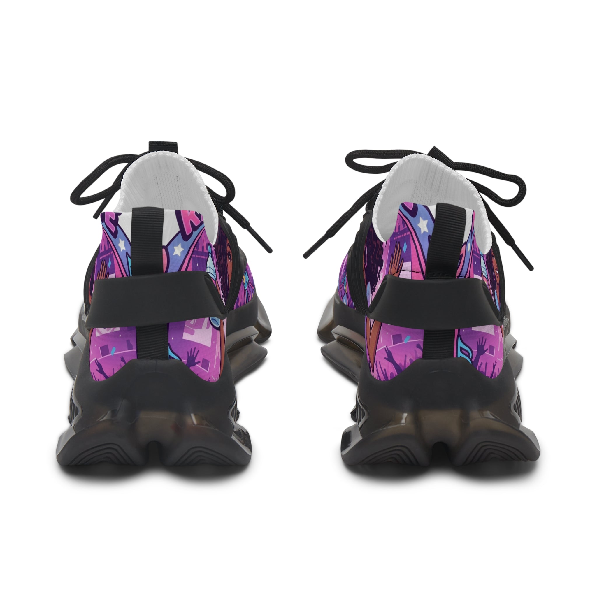 Women’s Mesh Sneakers —" Keep  Pop Music  Alive "Retro Pop Music Graphic Athletic Shoes