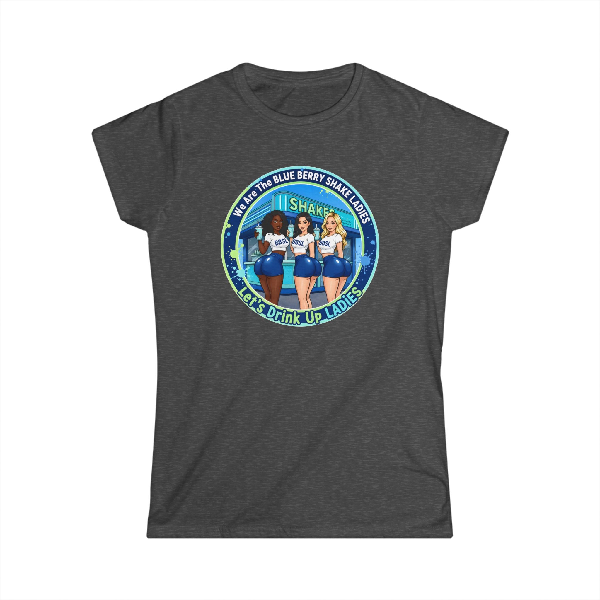 Women's Tee — "We Are The Blueberry Shake Ladies" Retro Graphic