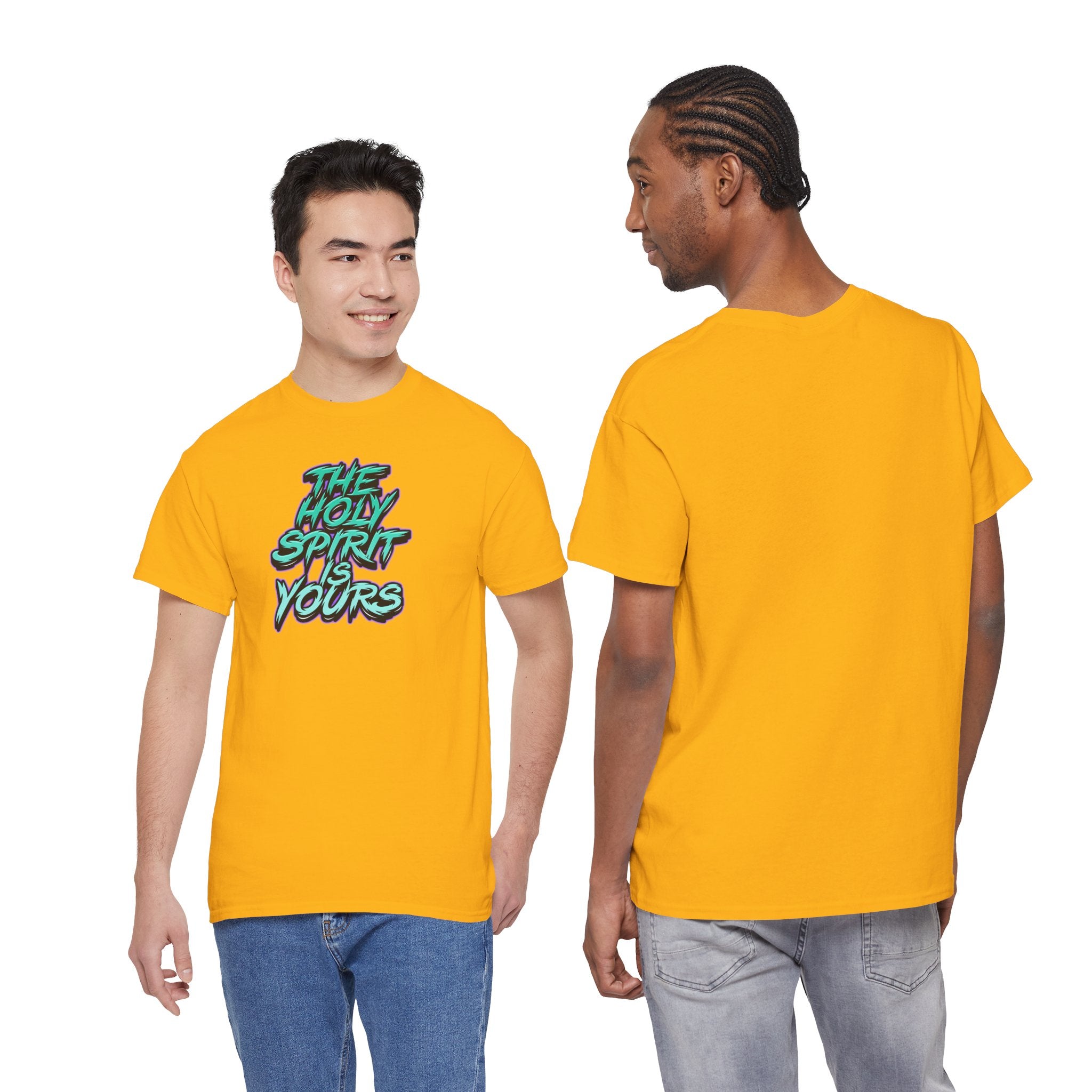 T-Shirt — "The Holy Spirit Yours" Retro Script Faith Tee