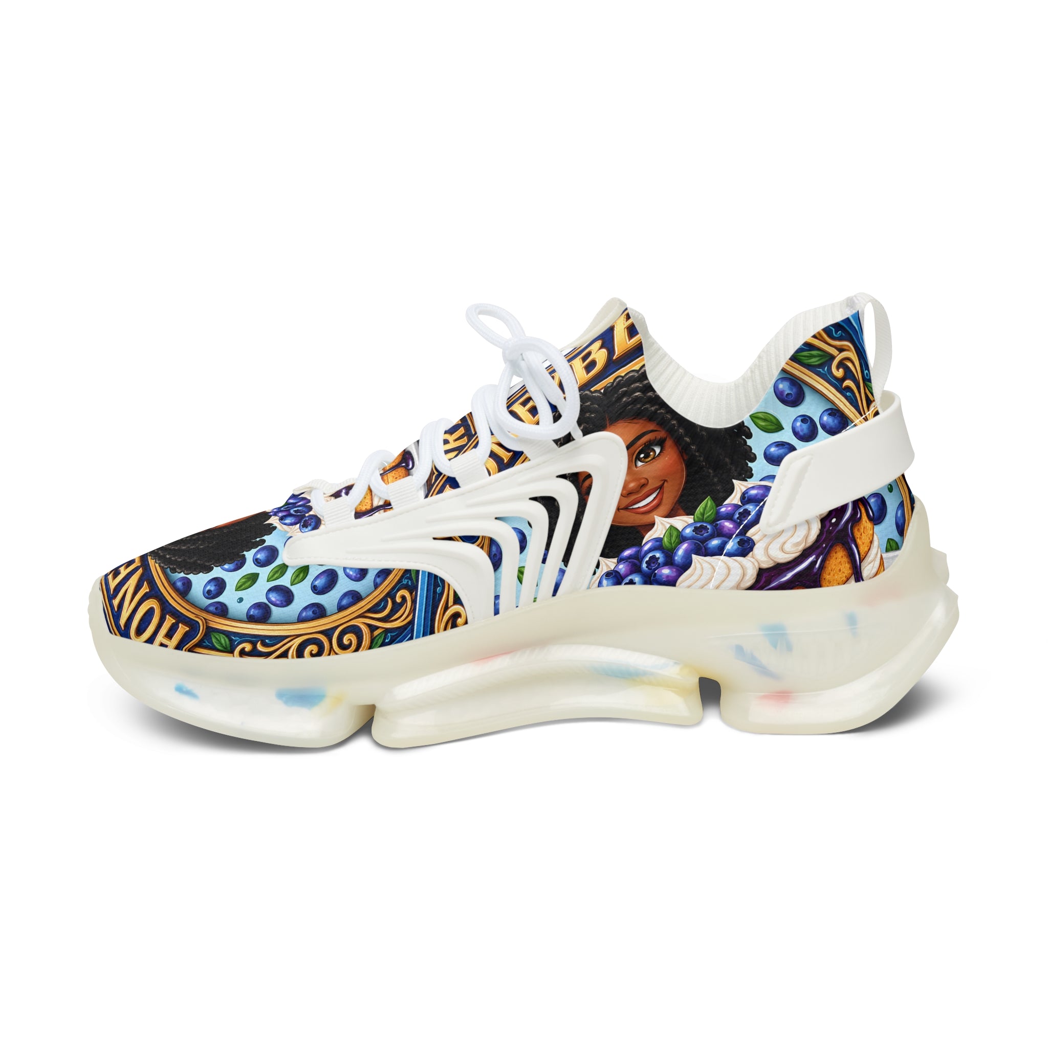 Women's Mesh Sneakers — Custom 'Honeyberry' Graphic Women's Athletic Shoes