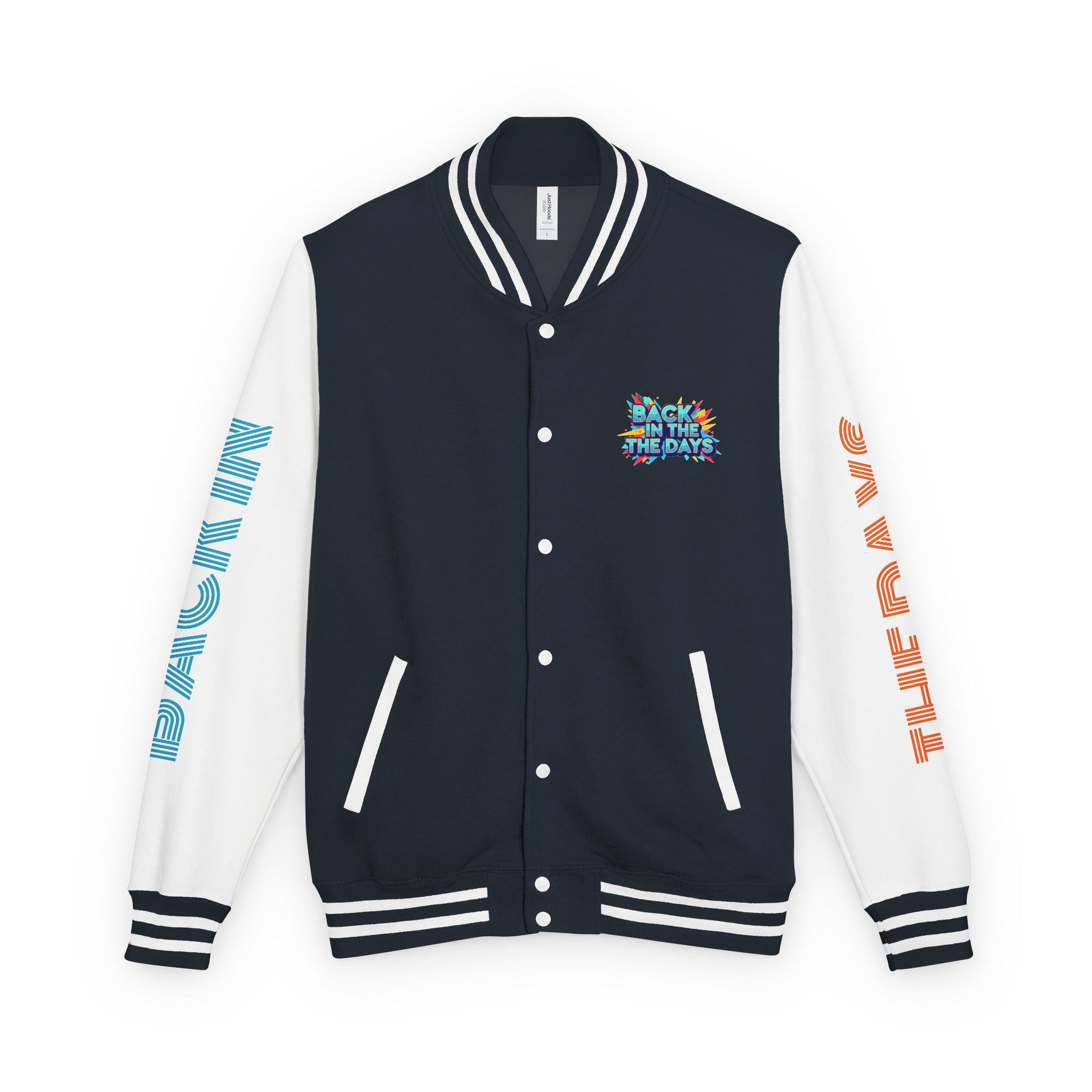 Letterman Jacket — "Back in the Days" Retro Graphic Bomber