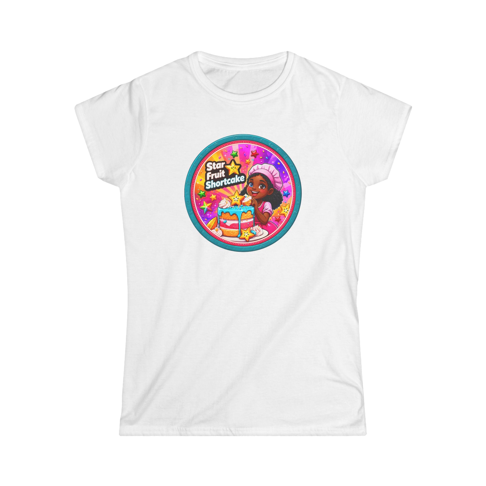 Women’s Tee — "Star Fruit Shortcake" Cute Retro Birthday Graphic